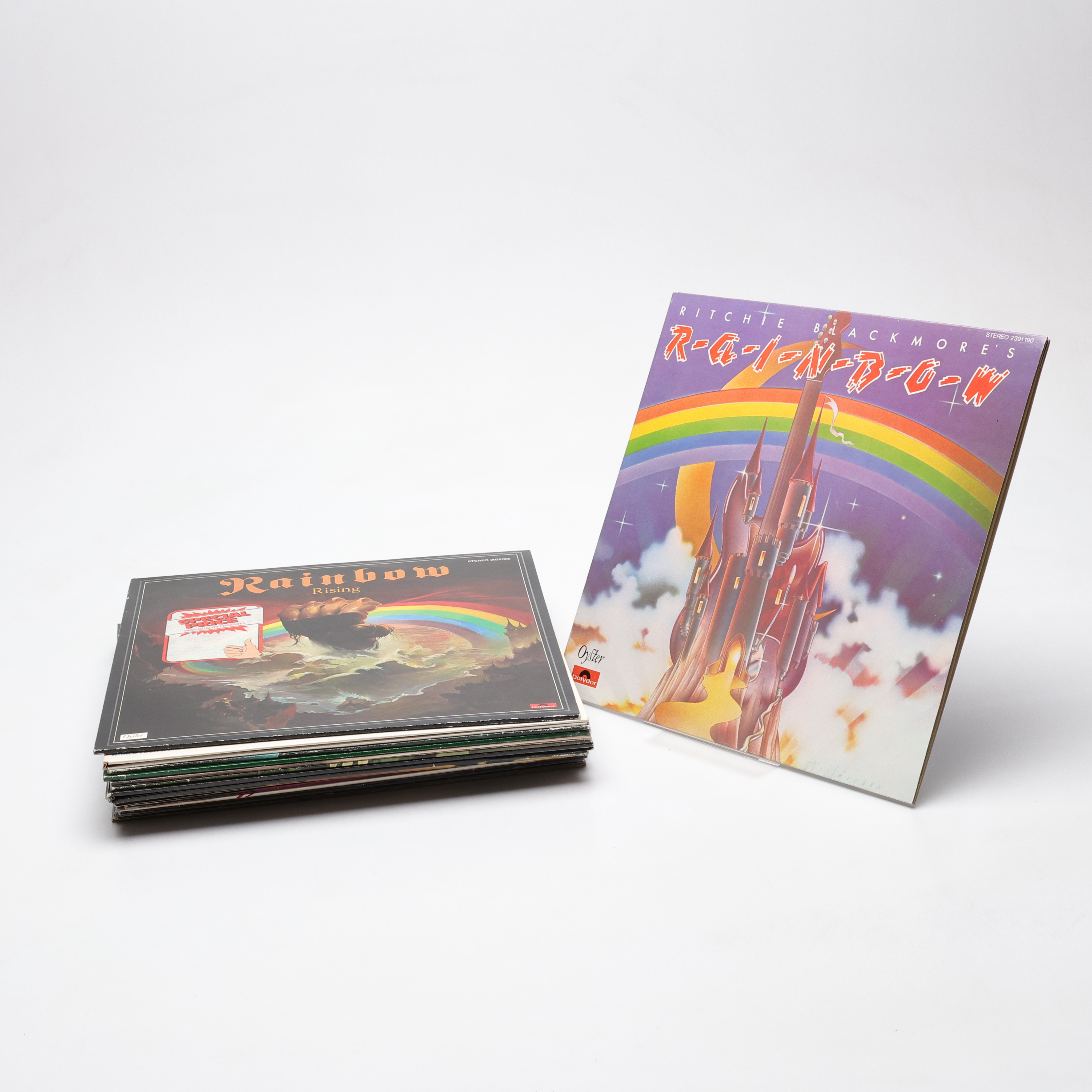 VINYL, lp-skivor, Rainbow samt Accept.