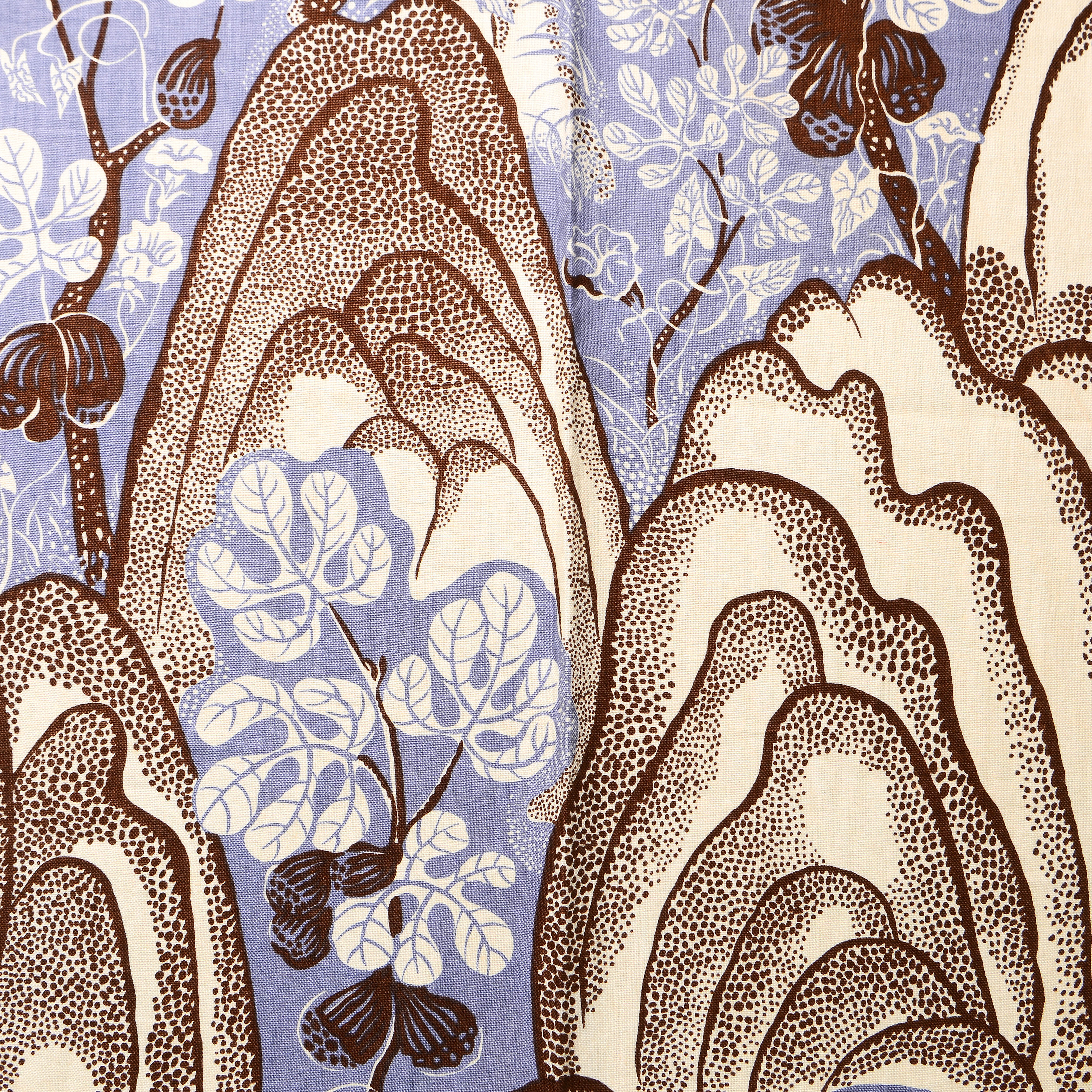 JOSEF FRANK. Gardinlängder, ett par, "Rox & Fix", Firma Svenskt Tenn, à 220 x 60 cm.