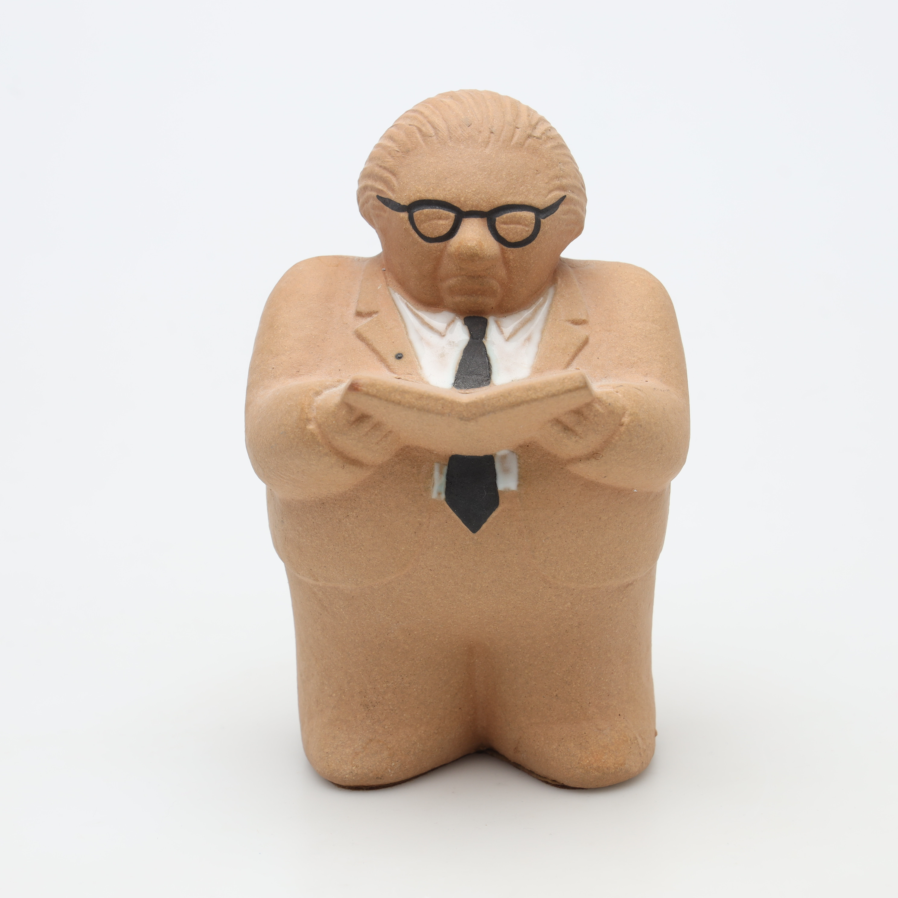 LISA LARSON. FIGURIN/SPARBÖSSA, stengods, "Gunnar Sträng", Gustavsberg.