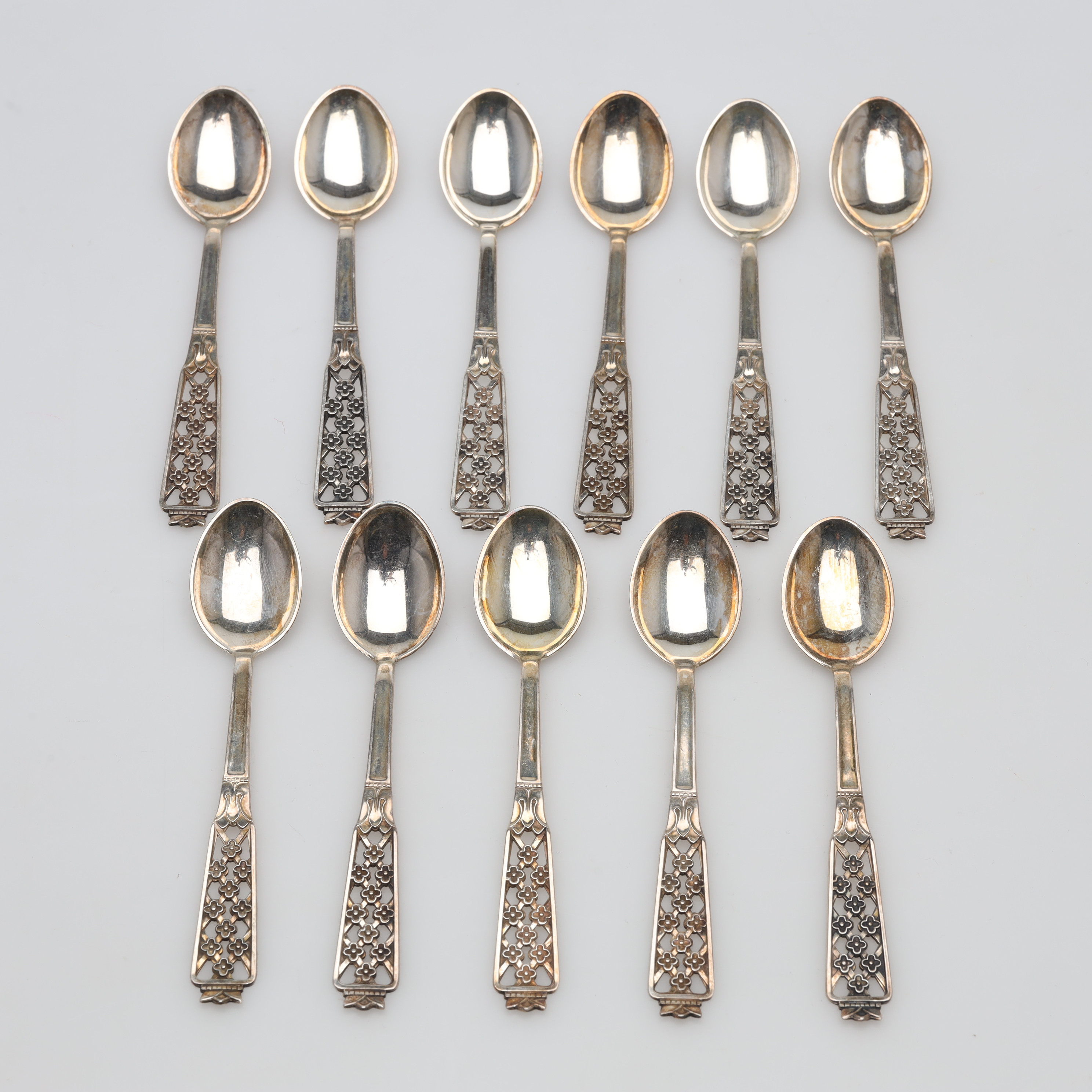 SKEDAR 11 stycken, silver, modell Princess, vikt ca 95 gram.
