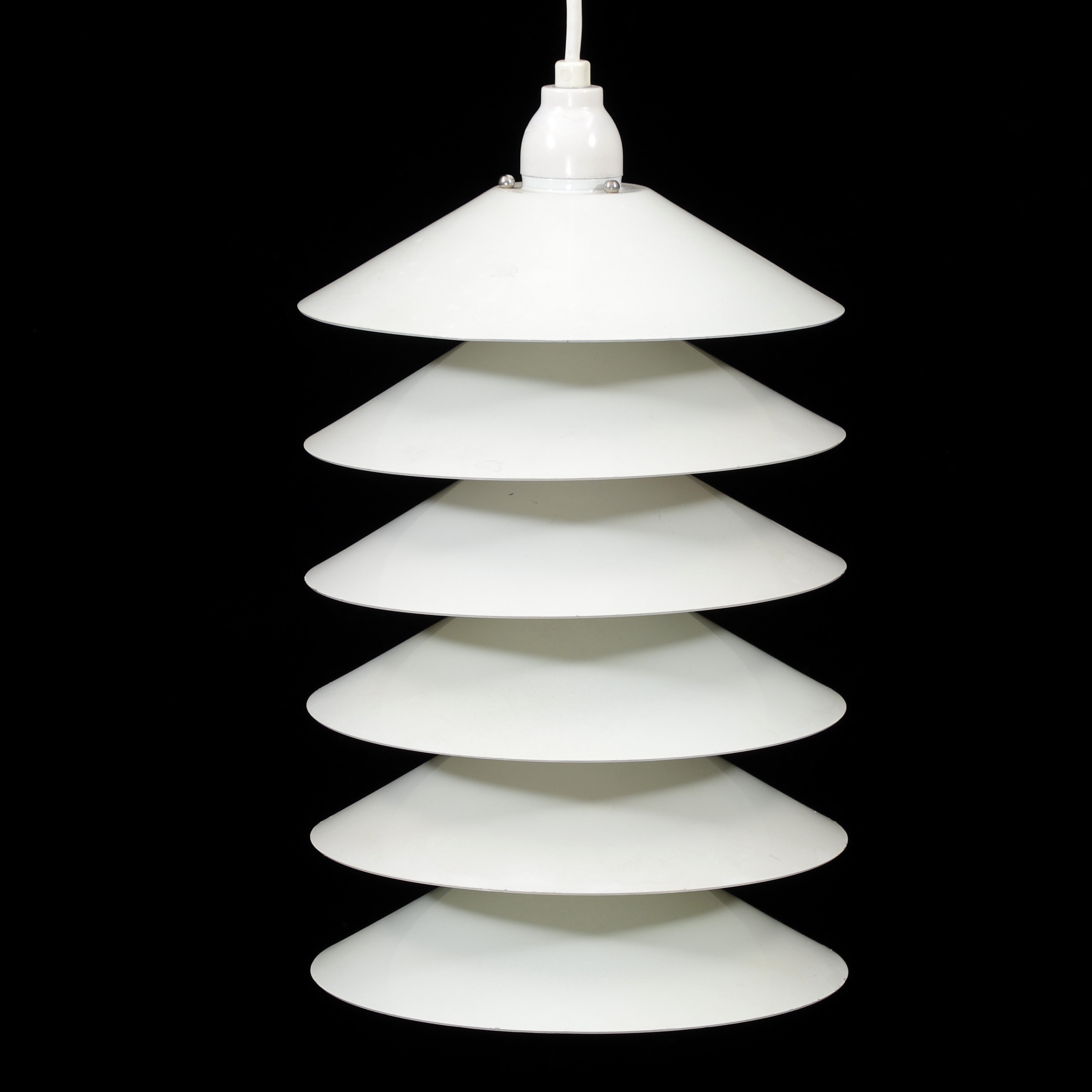 JØRGEN GAMMELGAARD. Taklampa, "Tip Top", metall, Pandul, Danmark, 1980-tal.