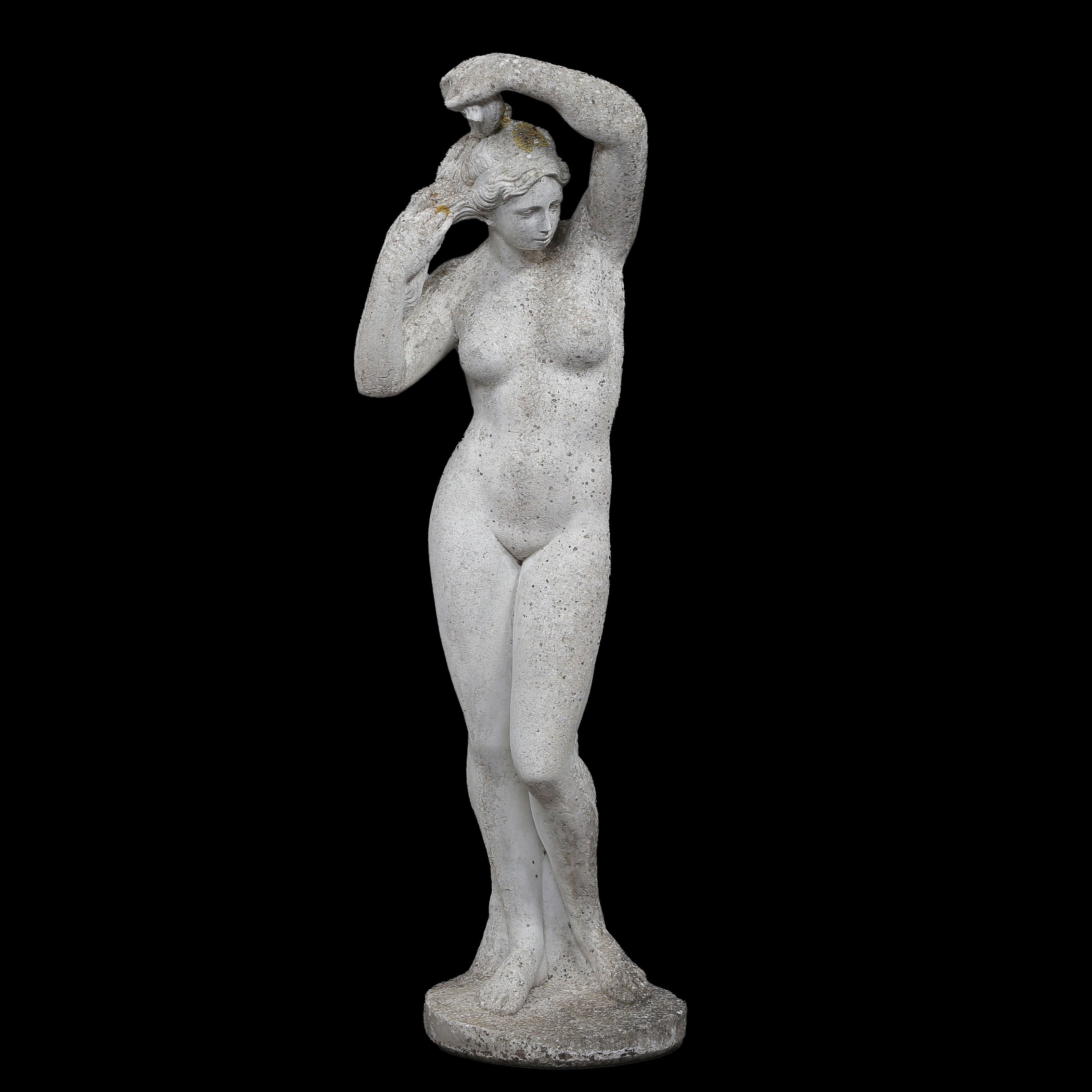 TRÄDSGÅRDSSKULPTUR (116cm) GJUTEN BETONG.
