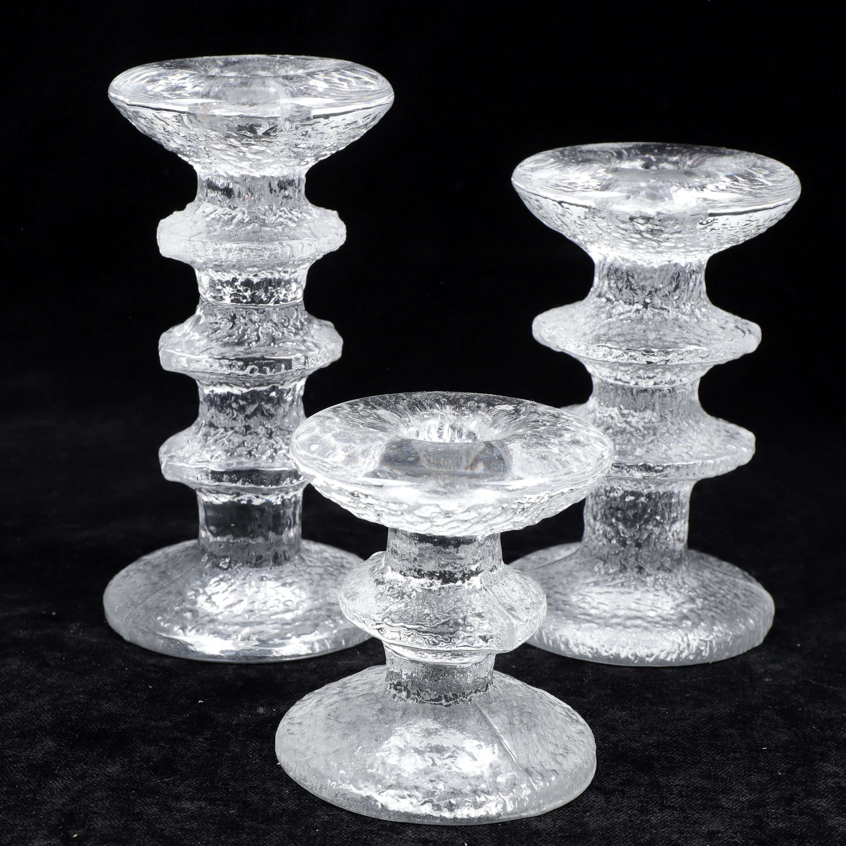 TIMO SARPANEVA. "Festivo", ljusstakar, 3 st, glas, Finland.