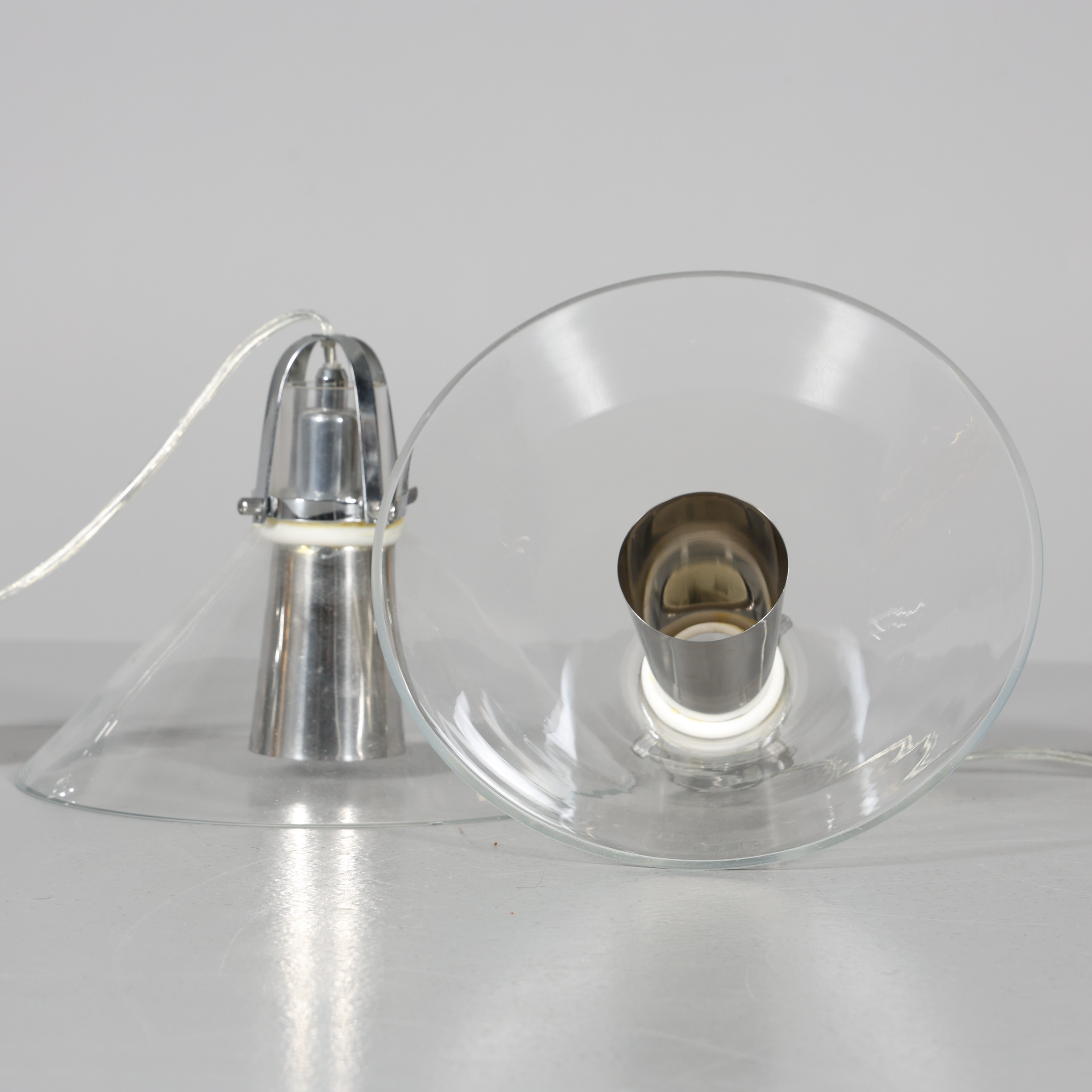 TAKLAMPOR, 1 par, glas samt metall, typ 104391, Lamp Gustaf.