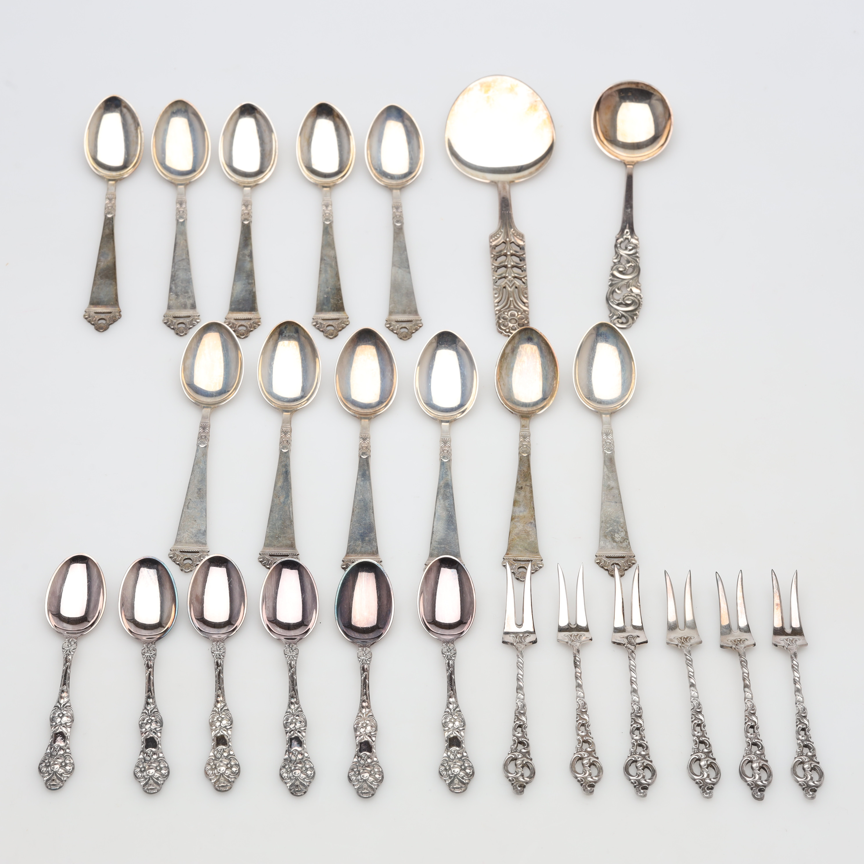 BESTICK 25 delar, silver, vikt ca 285gram.