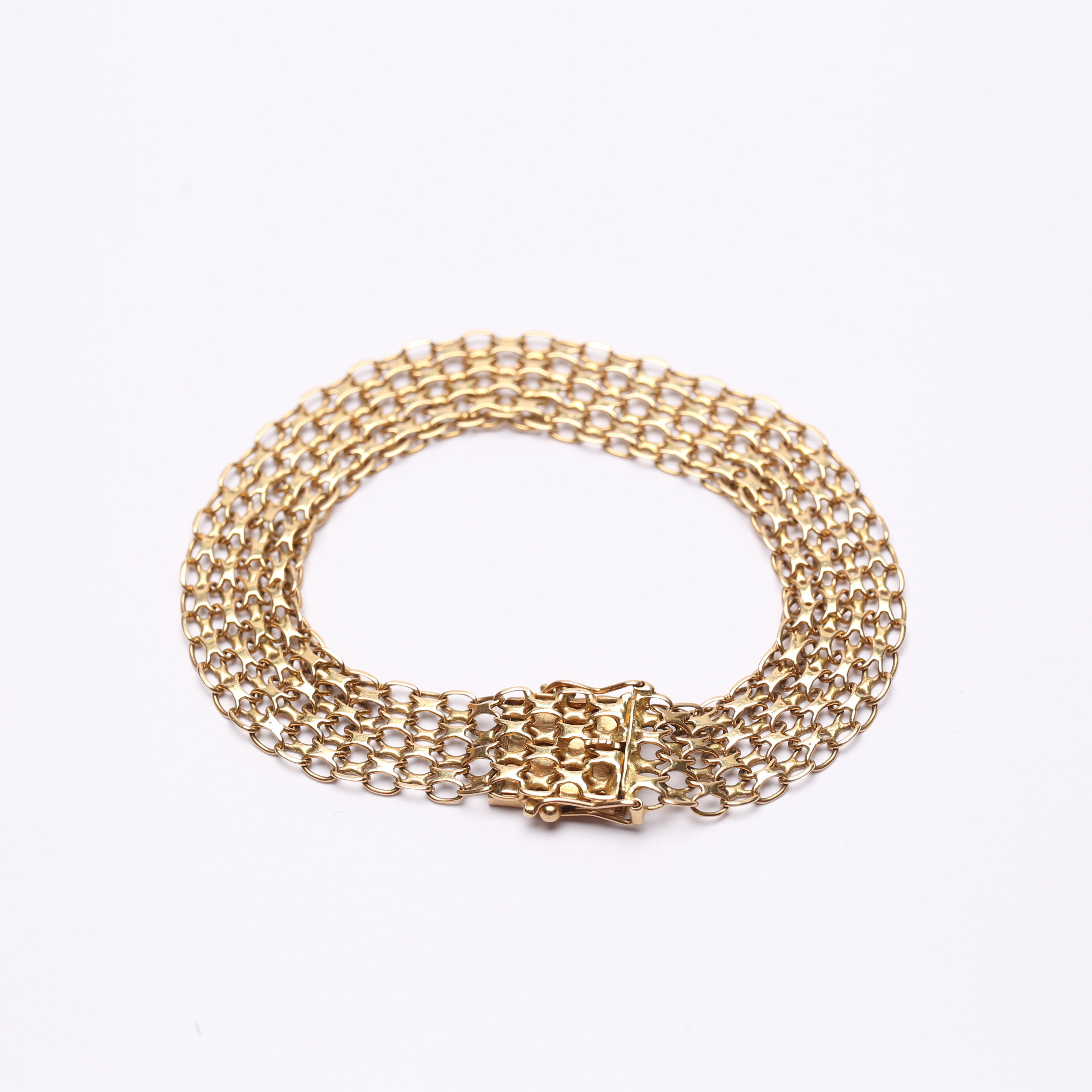 ARMBAND, 18k, guld, vikt ca 13,8 gram, x-länk.