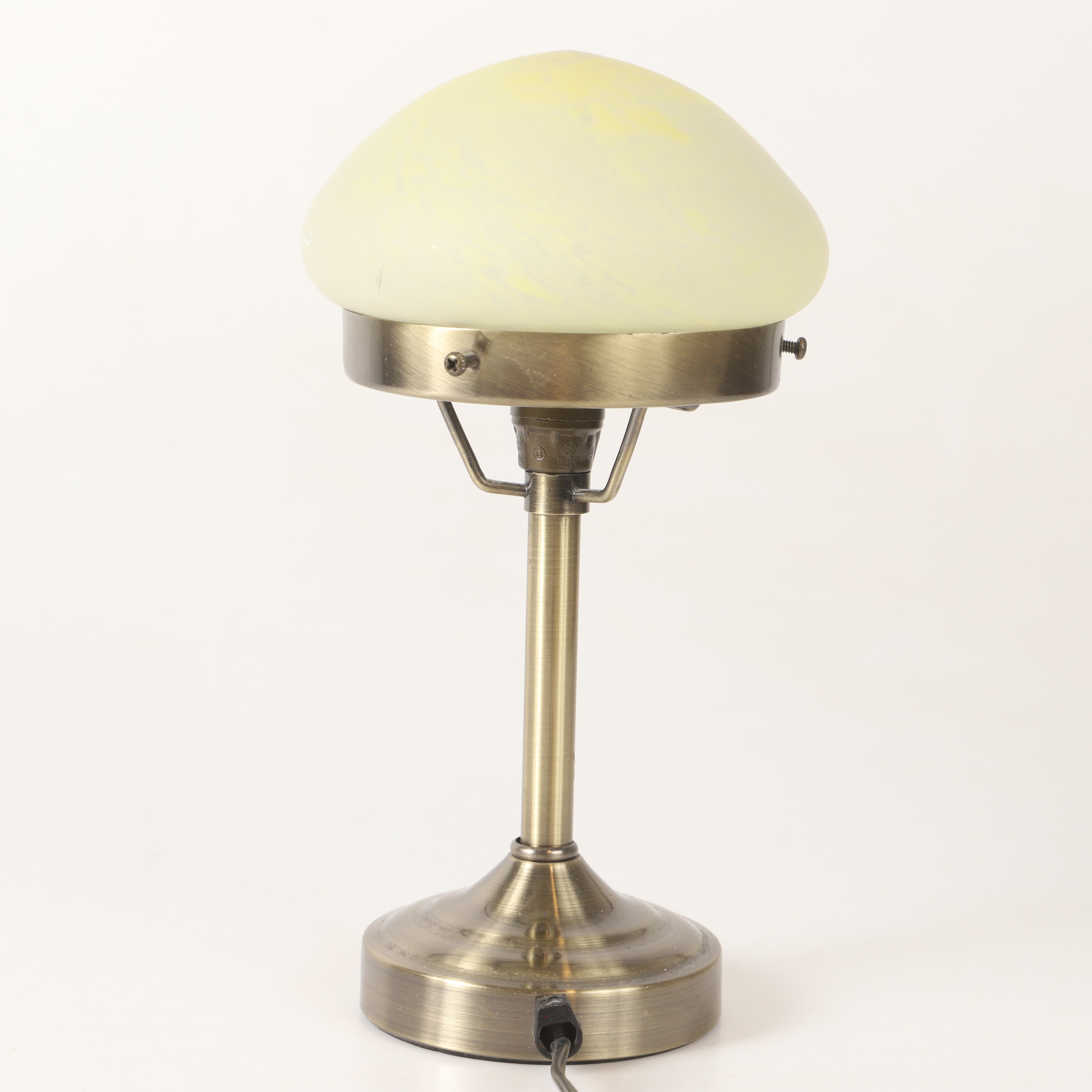 BORDSLAMPA, metall/glas, 1900-talets senare del.