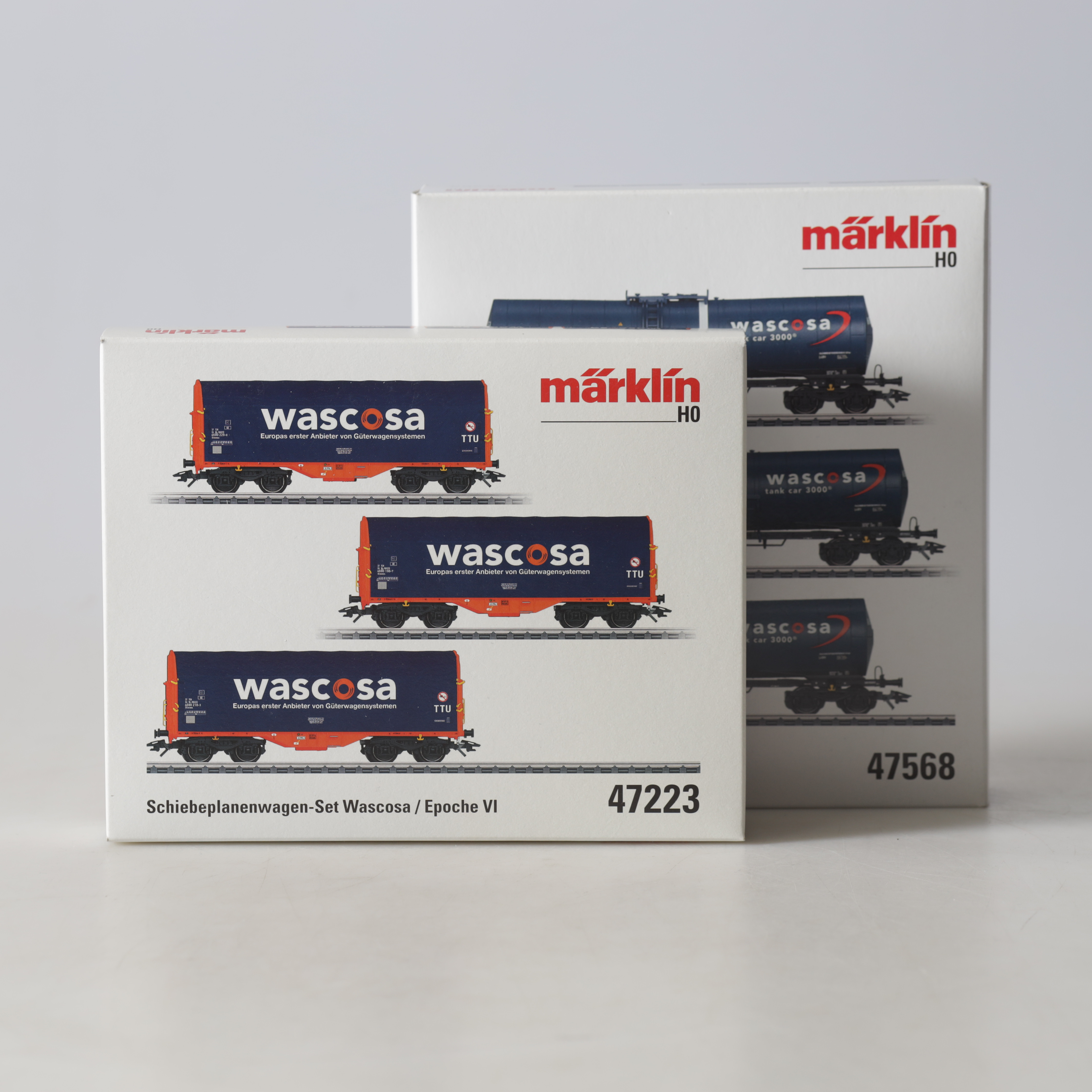 VAGNSET, 2 st. 47223 samt 47568, H0, Wascosa, Märklin.