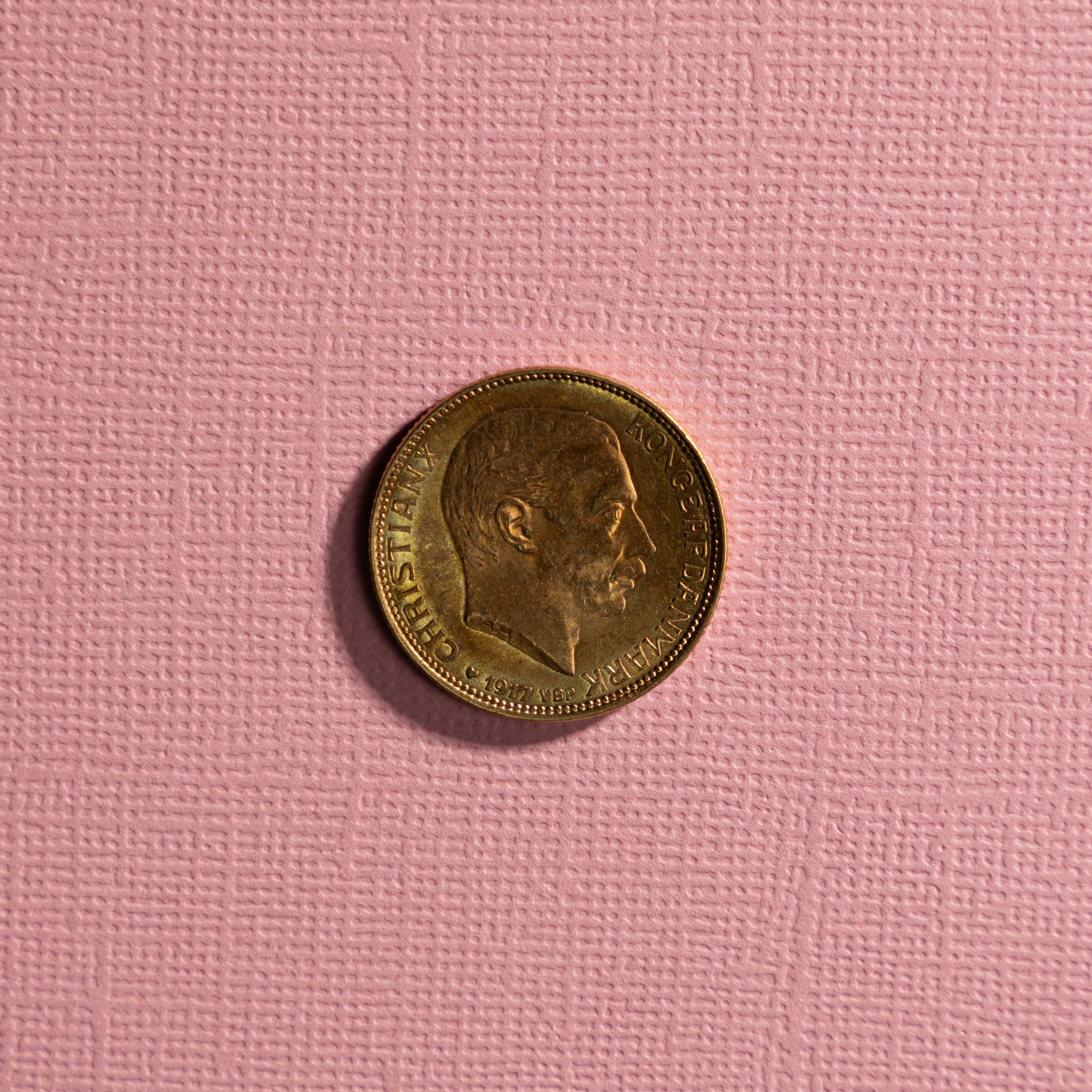 GULDMYNT. Danmark, 20 kronor, 1917.