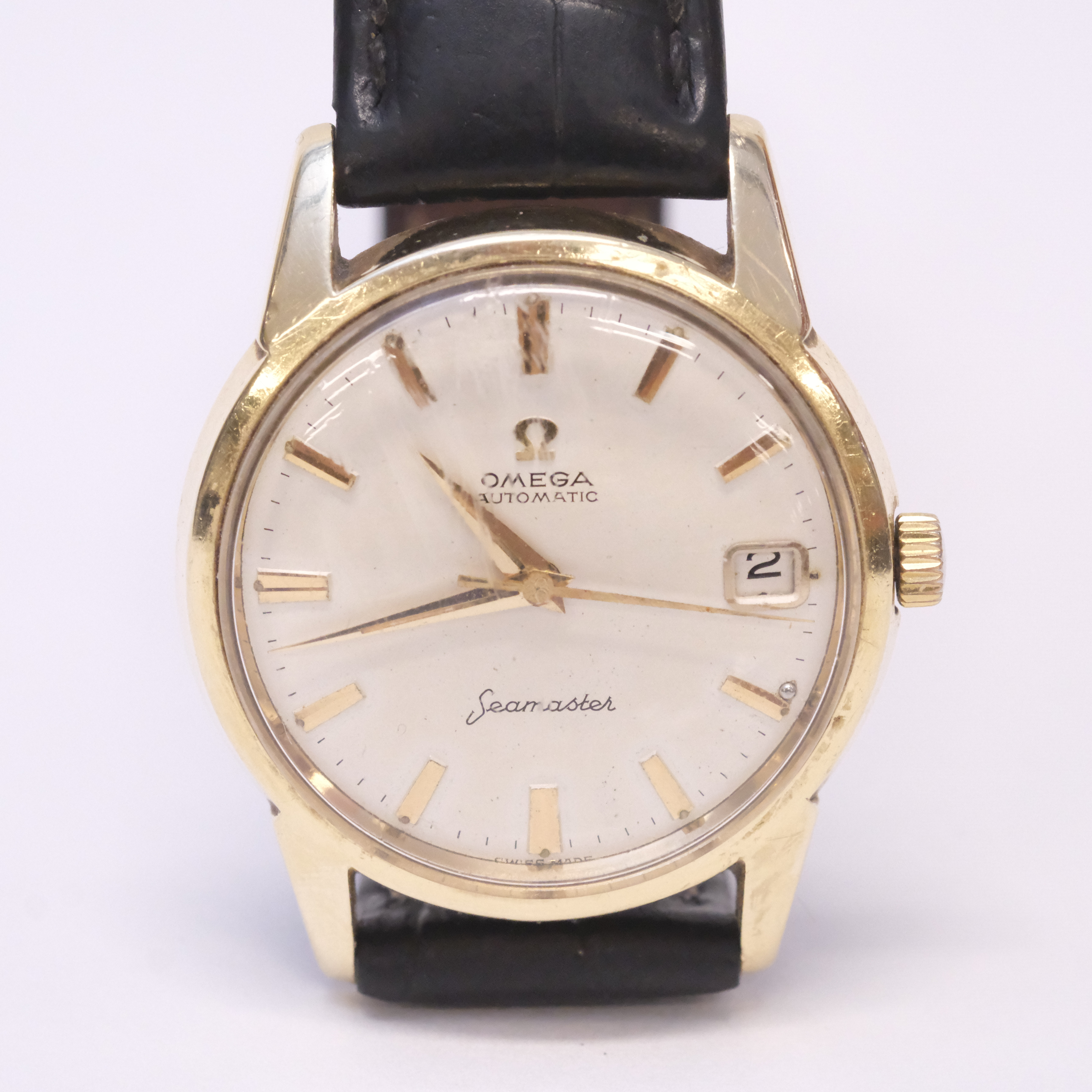 ARMBANDSUR, OMEGA, SEAMASTER, AUTOMATIC, 1950/60-TAL, GULD PÅ STÅL.