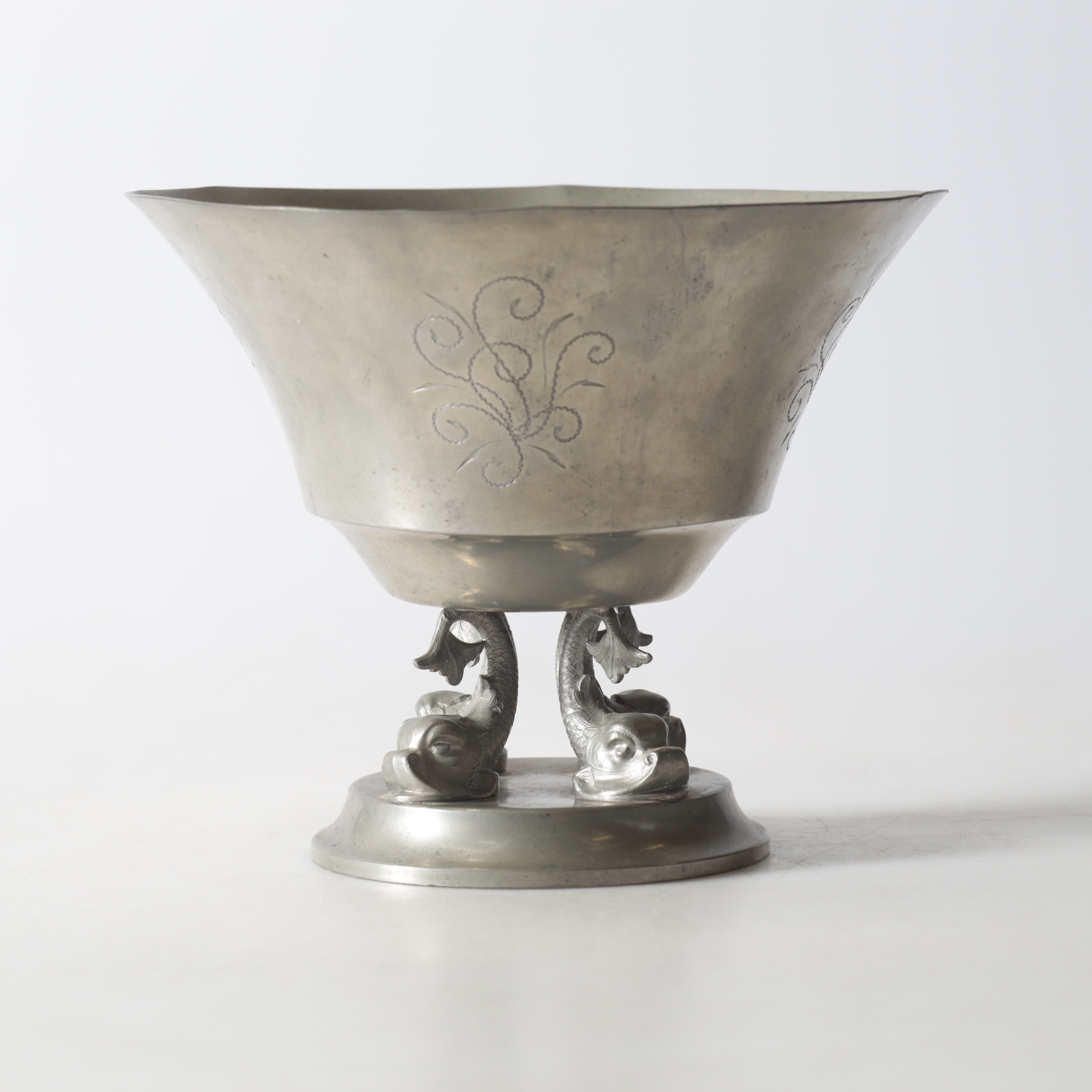 UPPSATSSKÅL, tenn, Fabriksaktiebolaget Kronsilver, Stockholm, 1934.