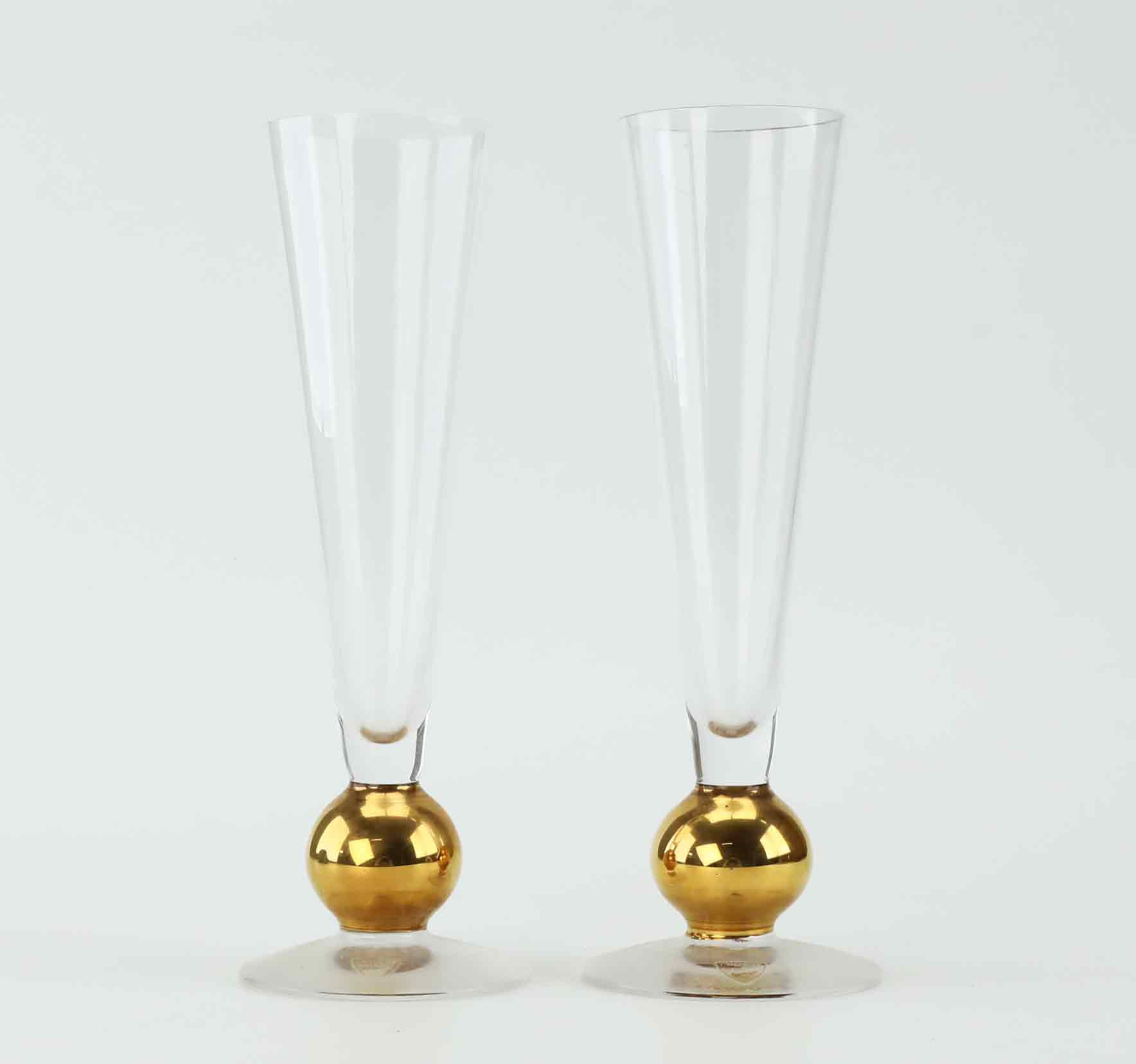 GUNNAR CYRÉN. Champagneglas, ett par, "Nobel", Orrefors.