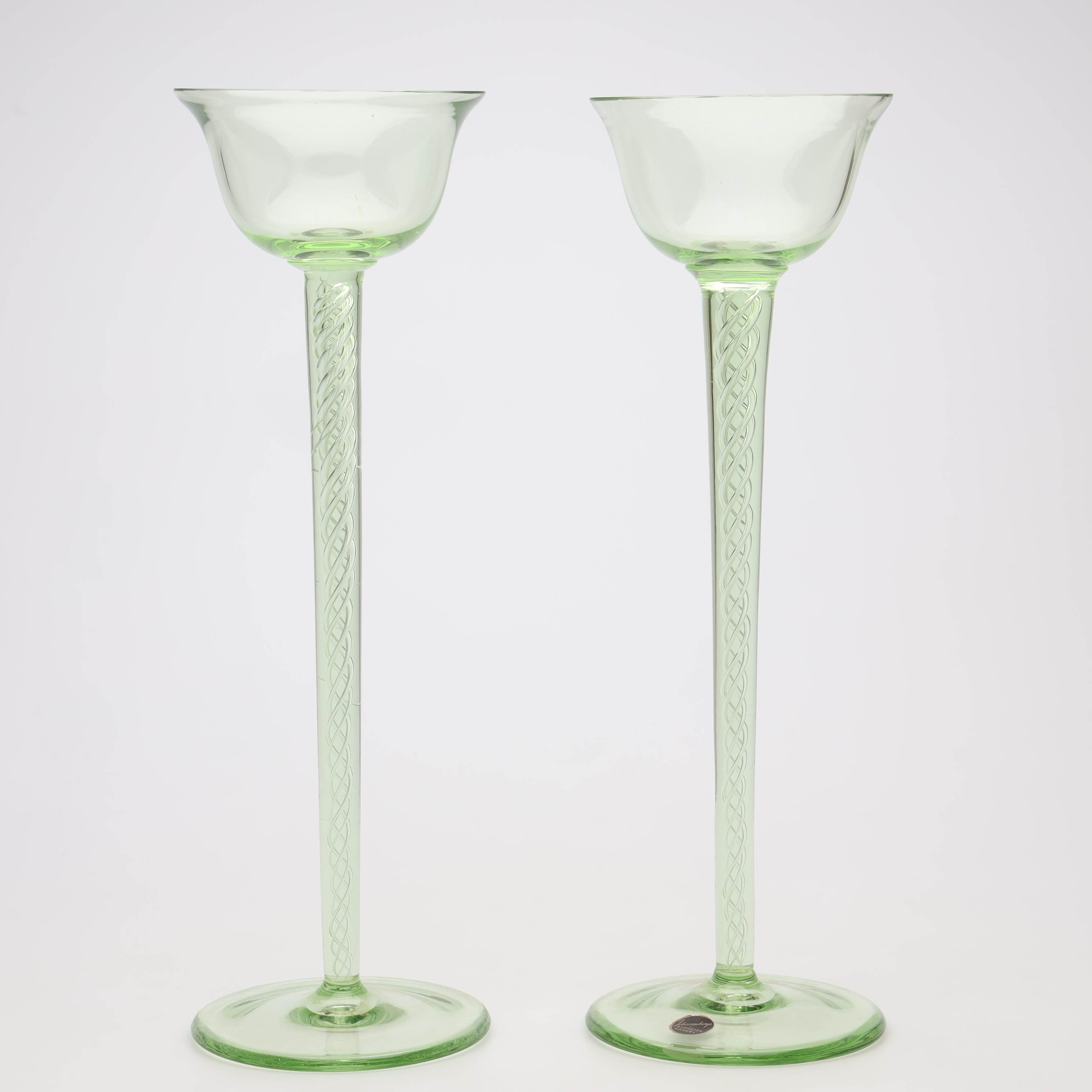 BLOMSTERUPPSATS/SKÅLAR, 1 par, glas.