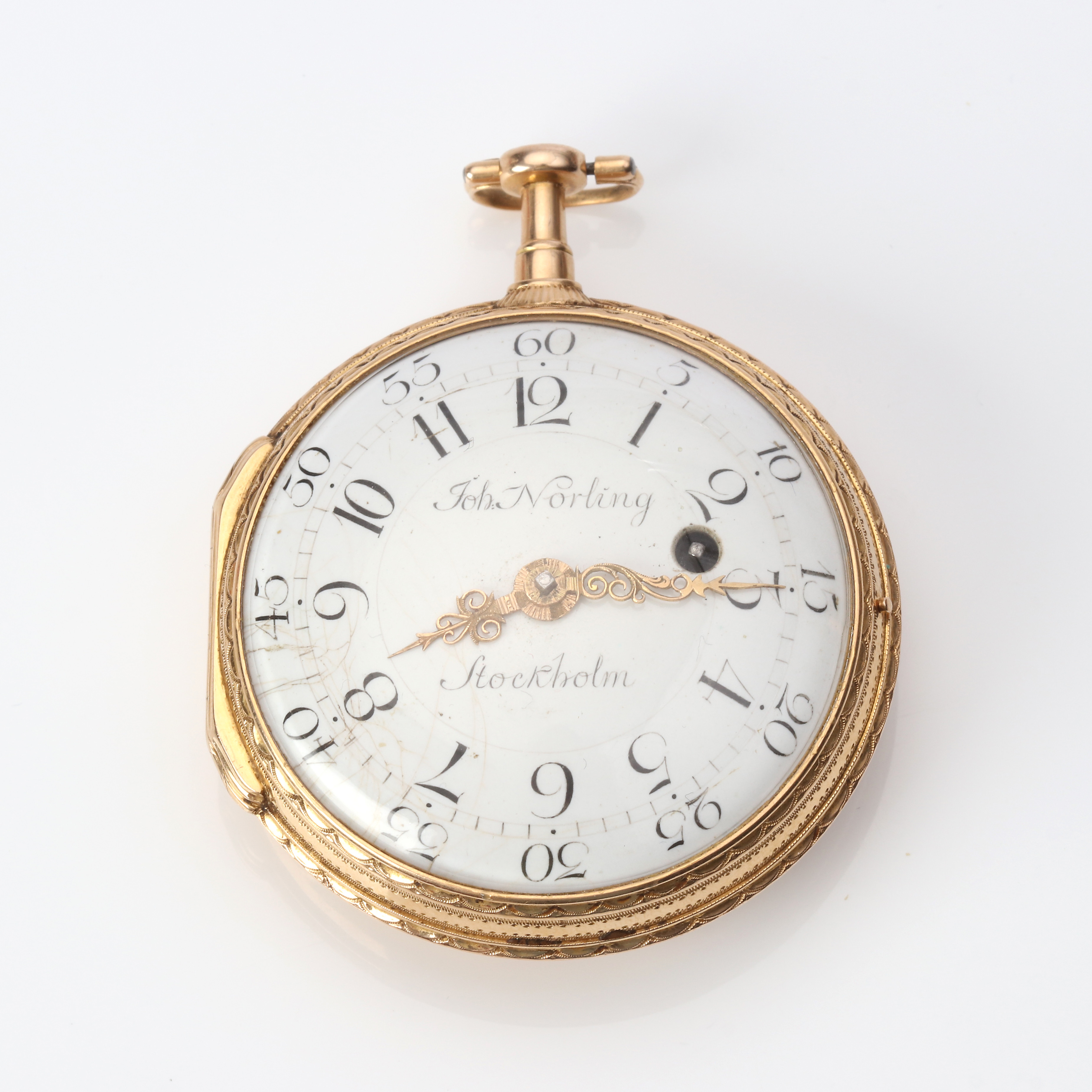 JOHAN NORLING, FICKUR. Boett i 18k guld, totalvikt ca 115,8 gram.