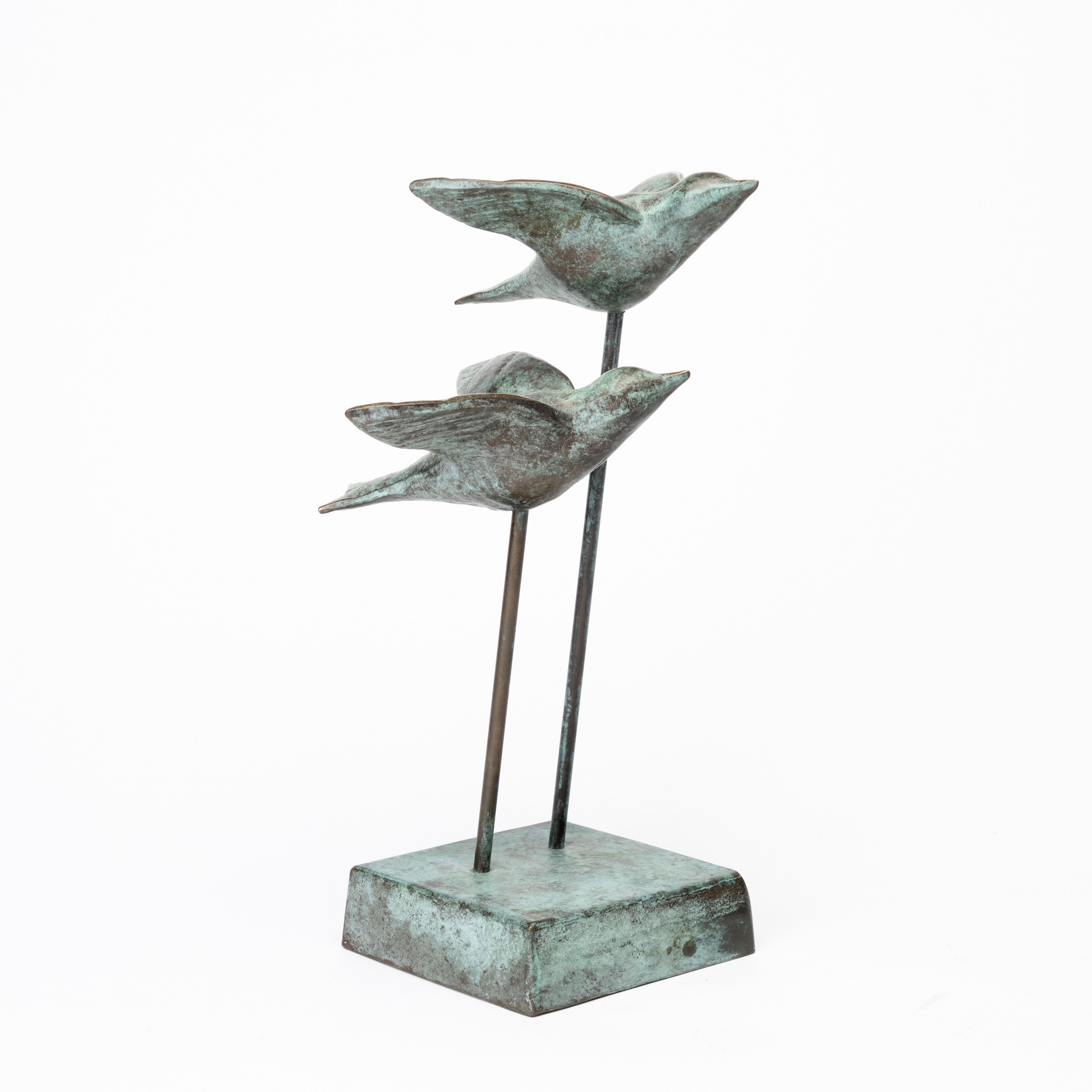 CARL BERTIL WIDELL. Skulptur, fåglar, brons, stämplad Widell, numrerad 99/495.