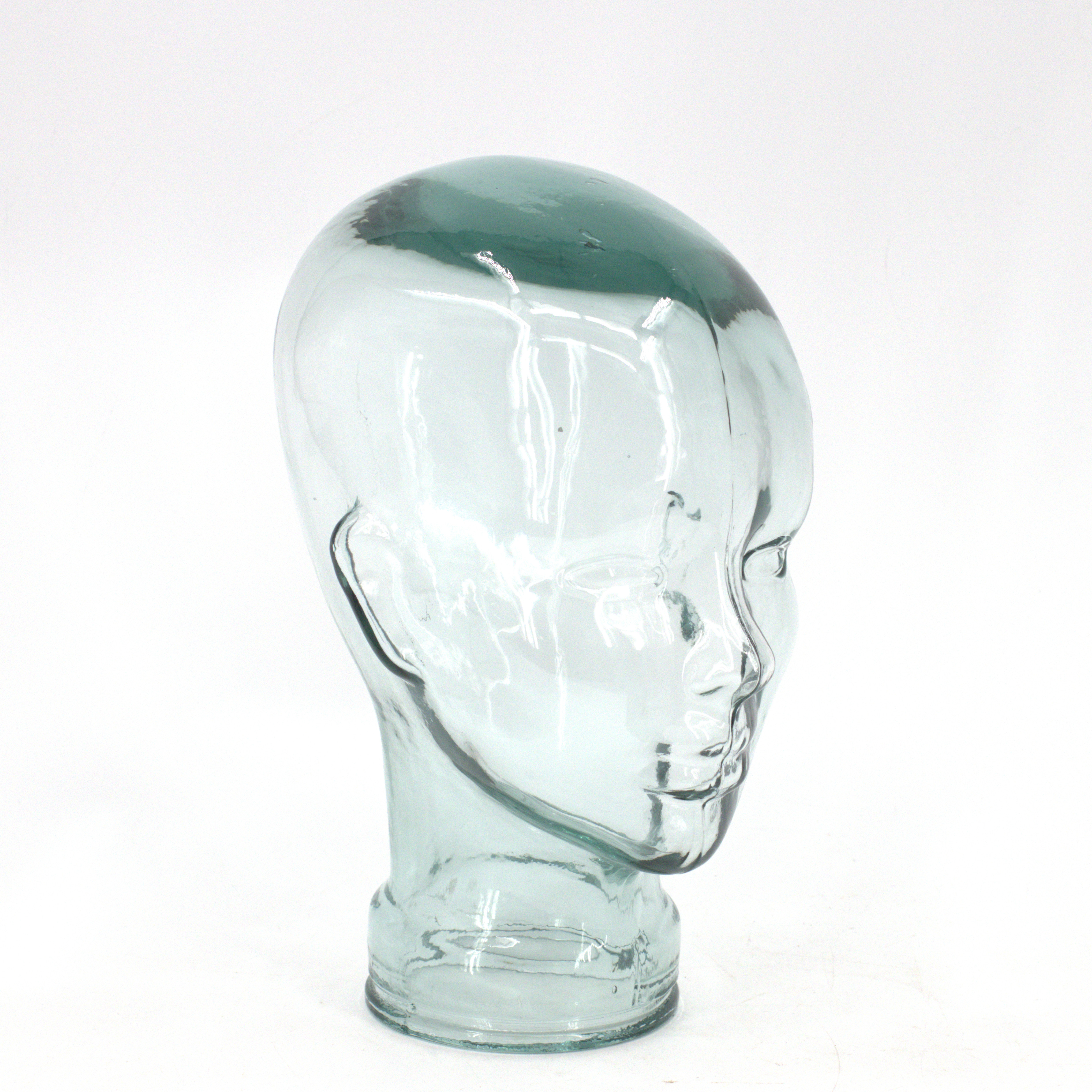 GLASHUVUD, gröntonat glas, 1980/90-tal.