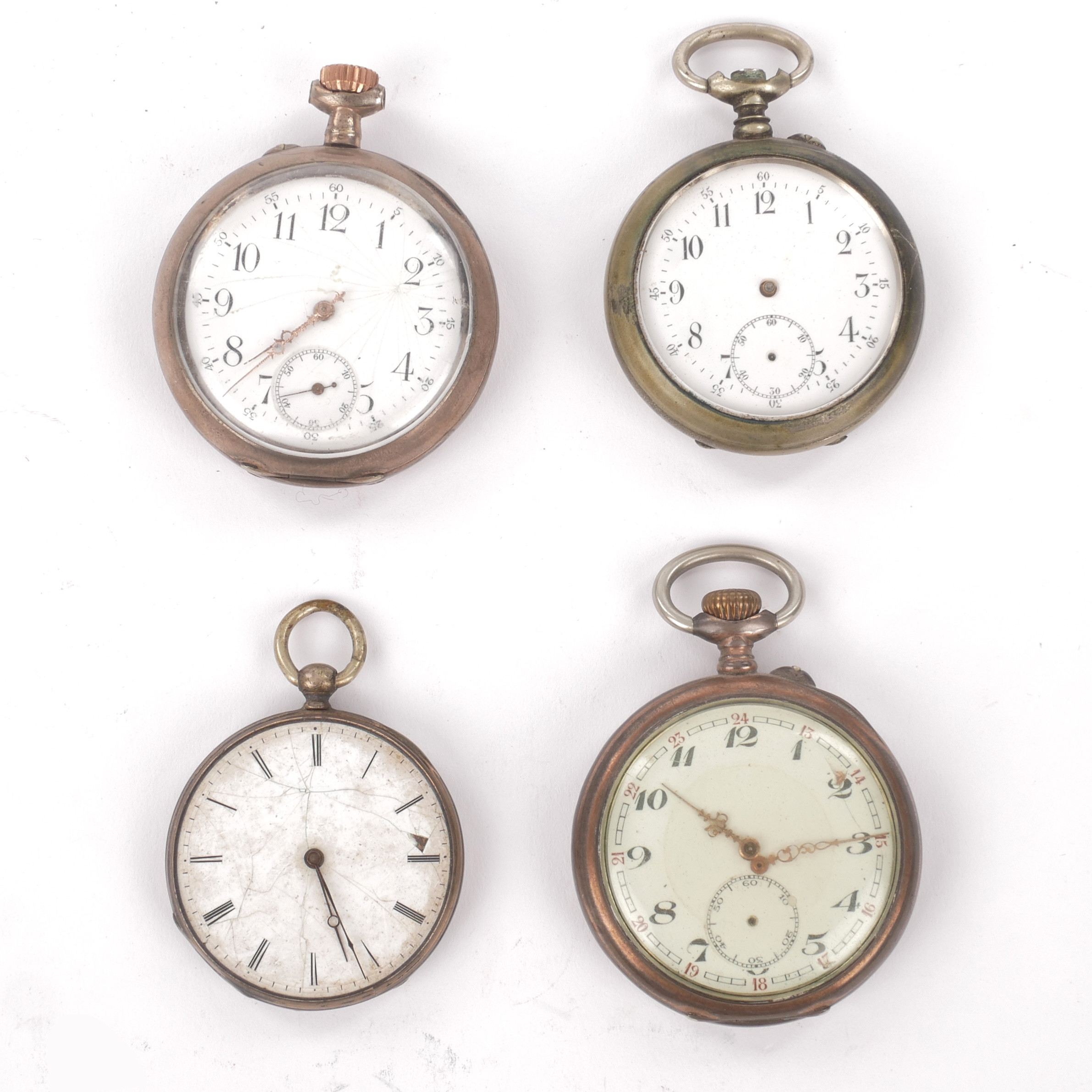 FICKUR, 4 st, bla silver, 18/1900-tal.