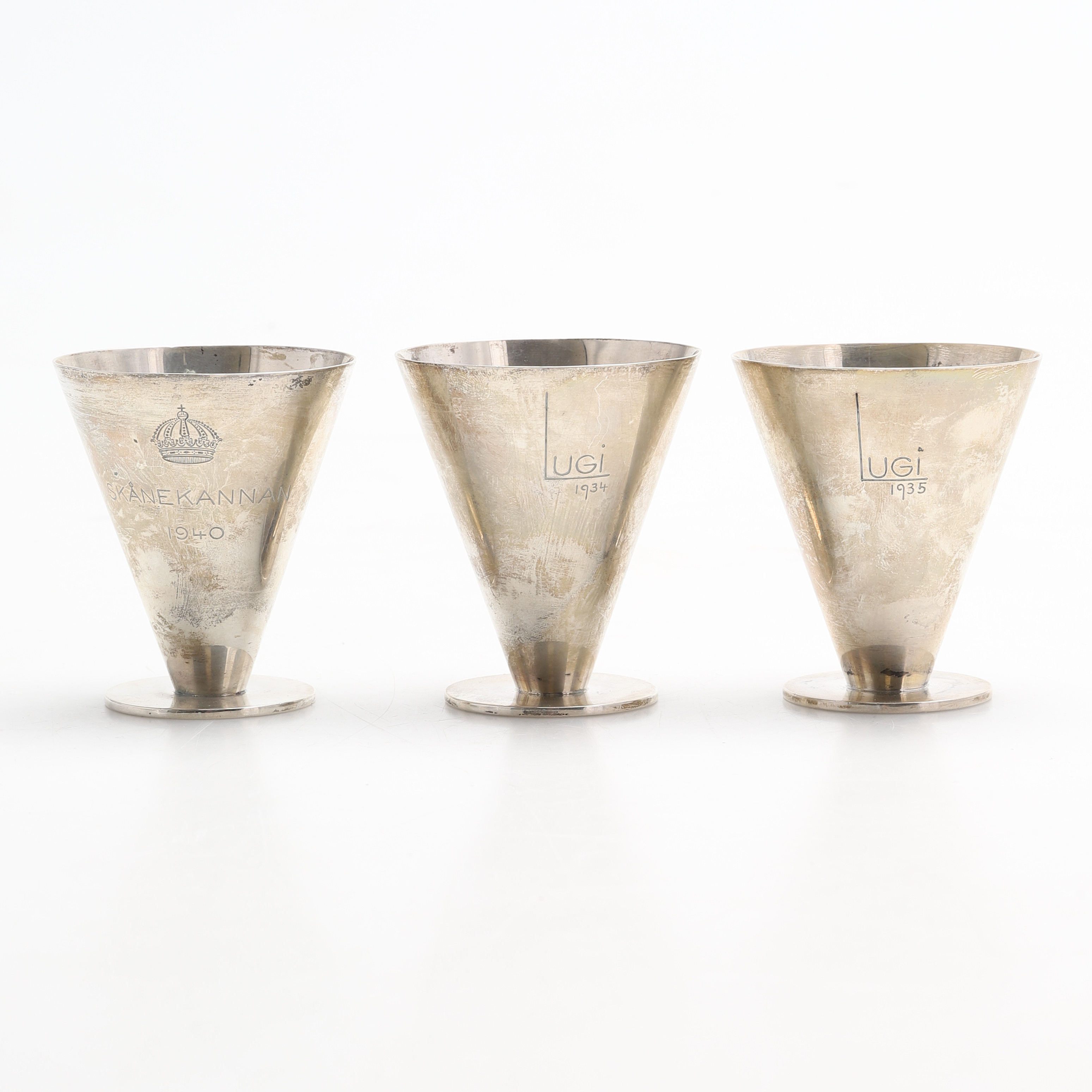 WIWEN NILSSON. BÄGARE, silver 925, Lund, 1930-tal.