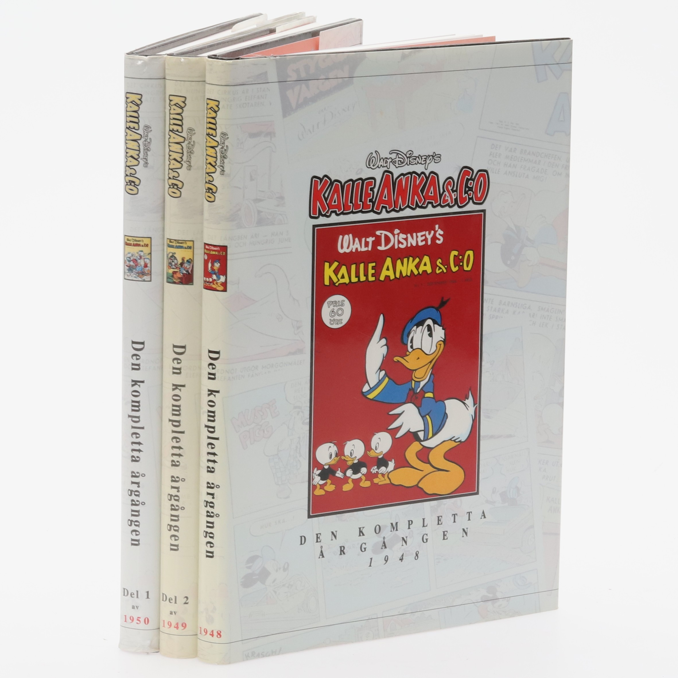 KALLE ANKA & CO, Walt Disney, "Den kompletta årgången", 1948-1950, 3 delar.