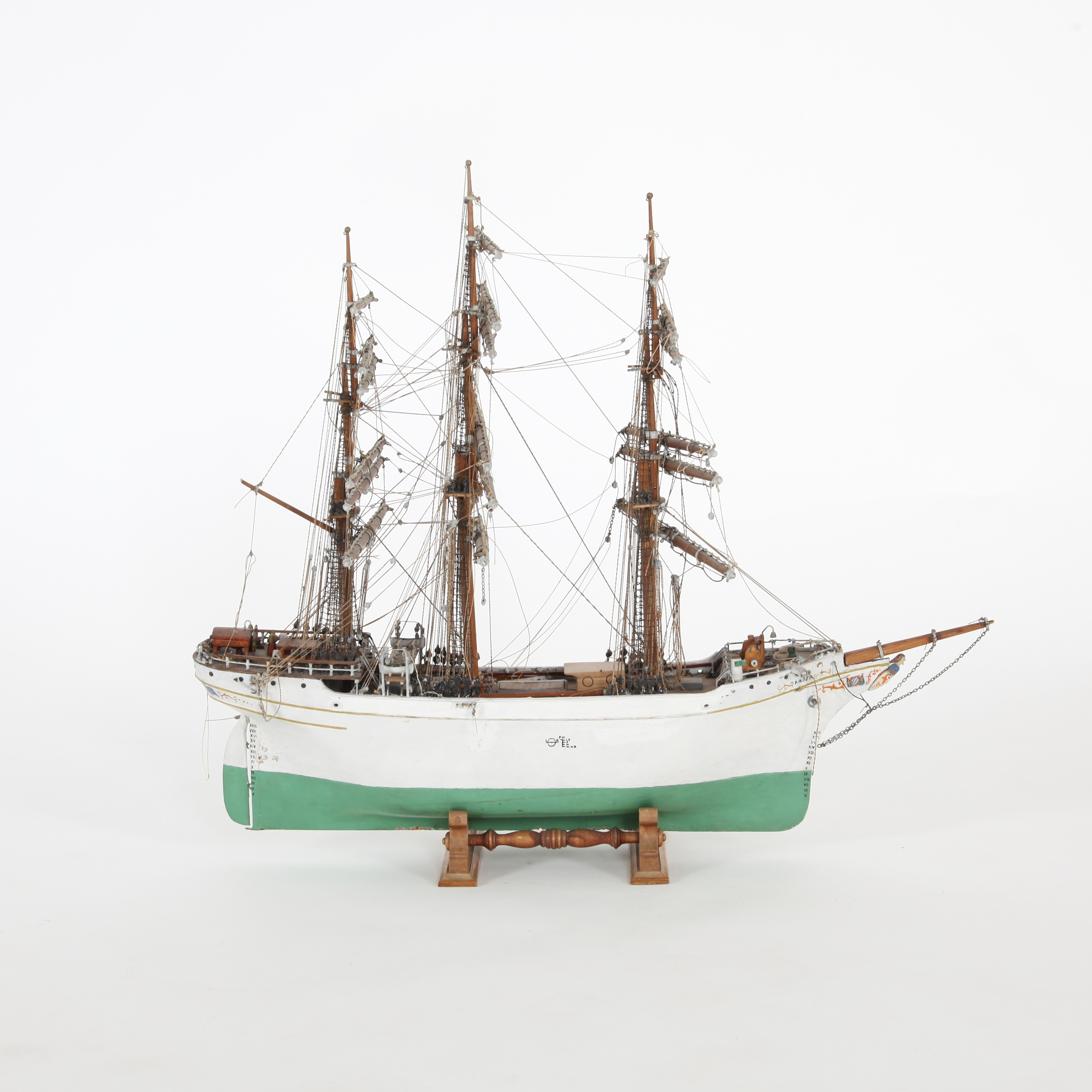 SKEPPSMODELL, "Kajsa", Bollstabruk, Sverige 1900-talets mitt.