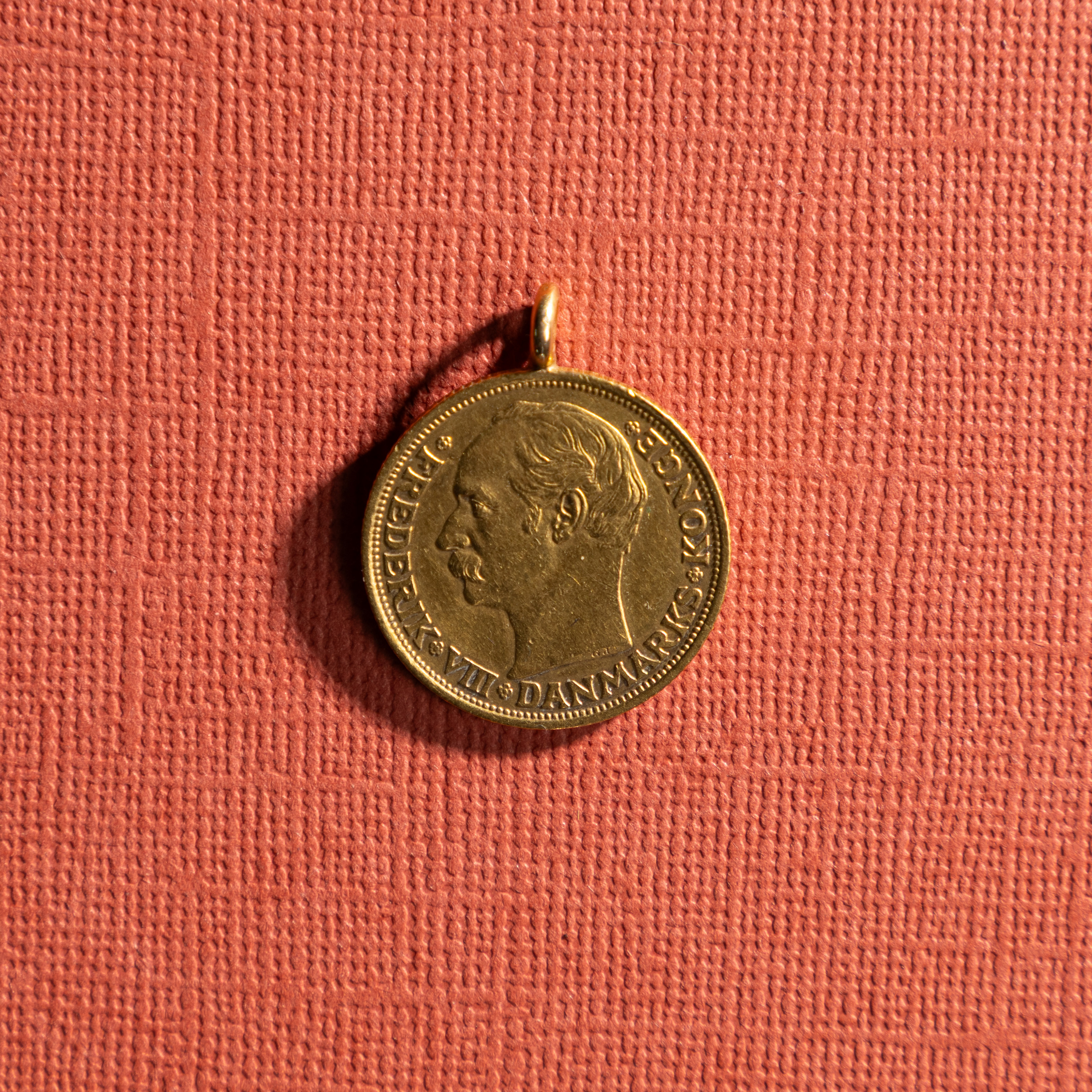 GULDMYNT. Danmark, 20 Kronor, 1915.