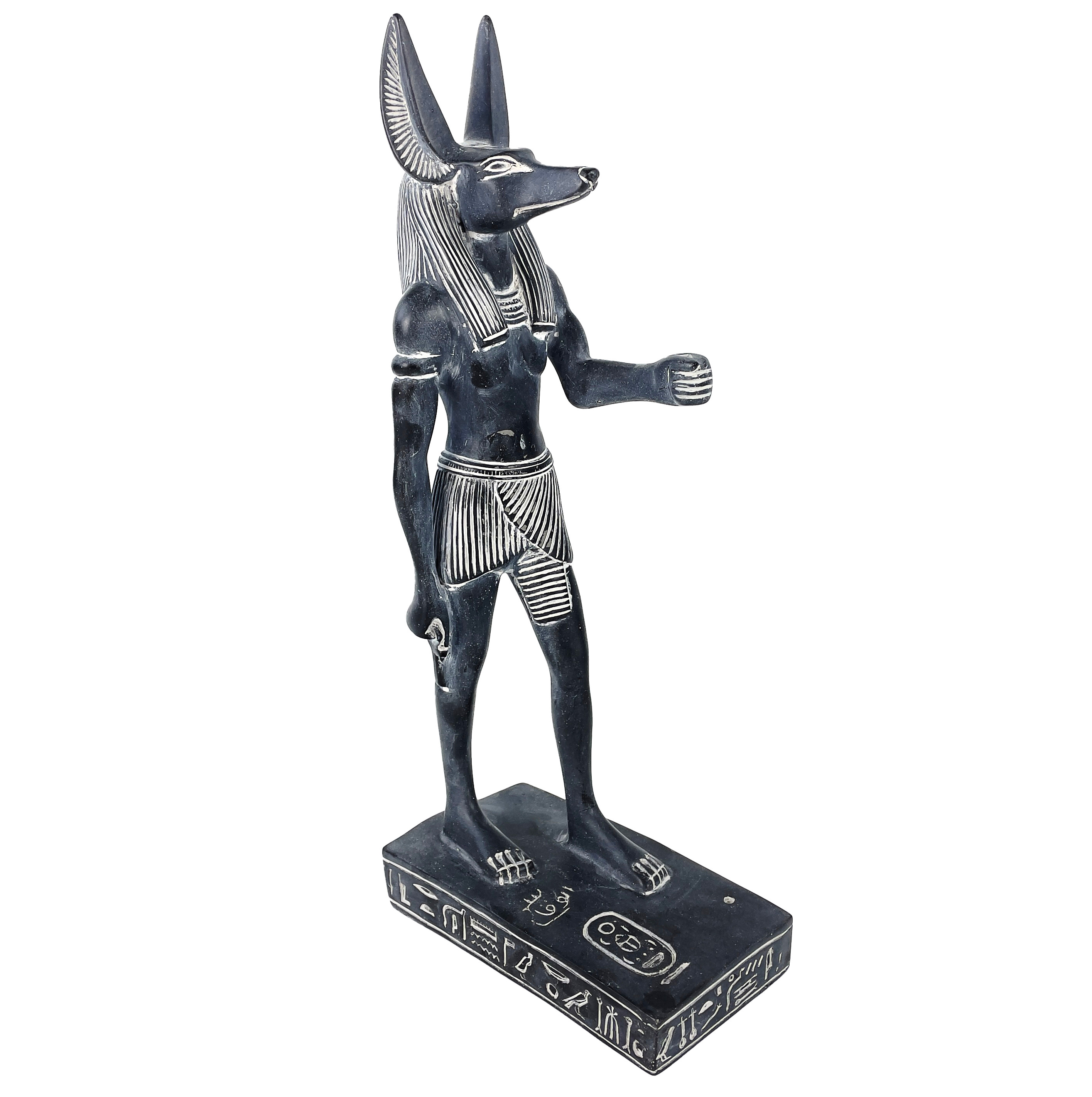 SKULPTUR. Föreställande Anubis, konstmassa, Egypten, samtida.