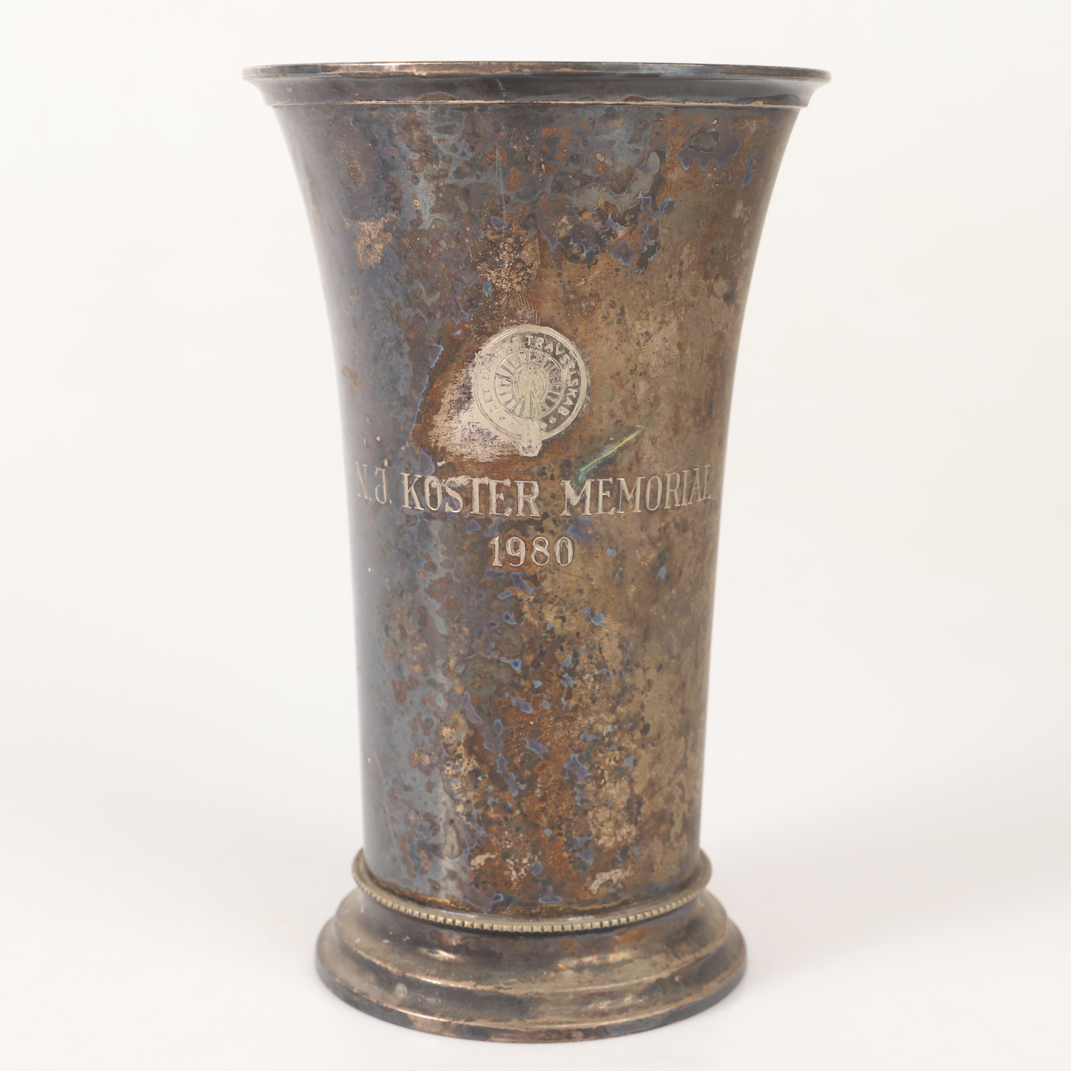 POKAL, "N. J. Koster Memorial 1980, Det Danske Travselskab", silver, Sven Ederstrøm, Danmark.