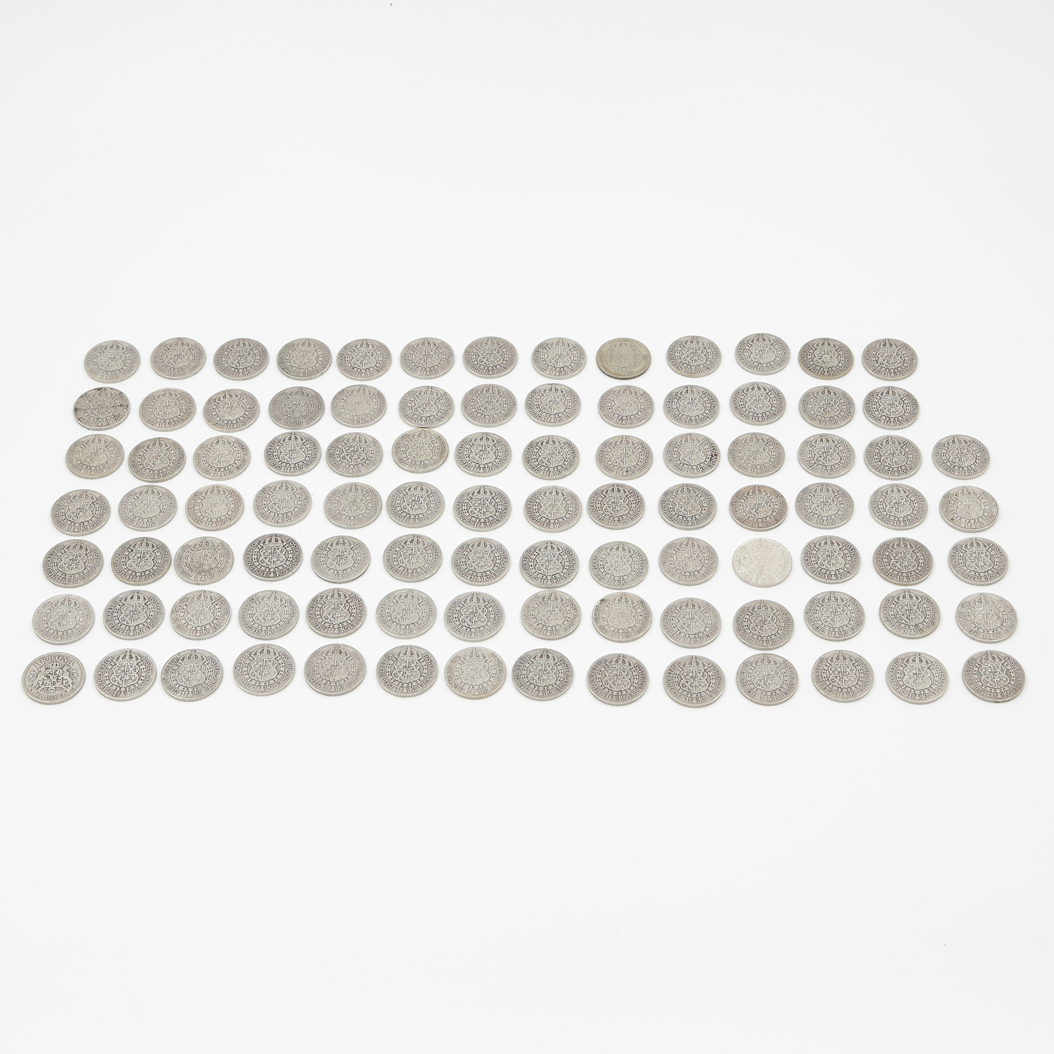 96 SILVERMYNT, 1 KRONOR, 80% SILVER, SVERIGE.