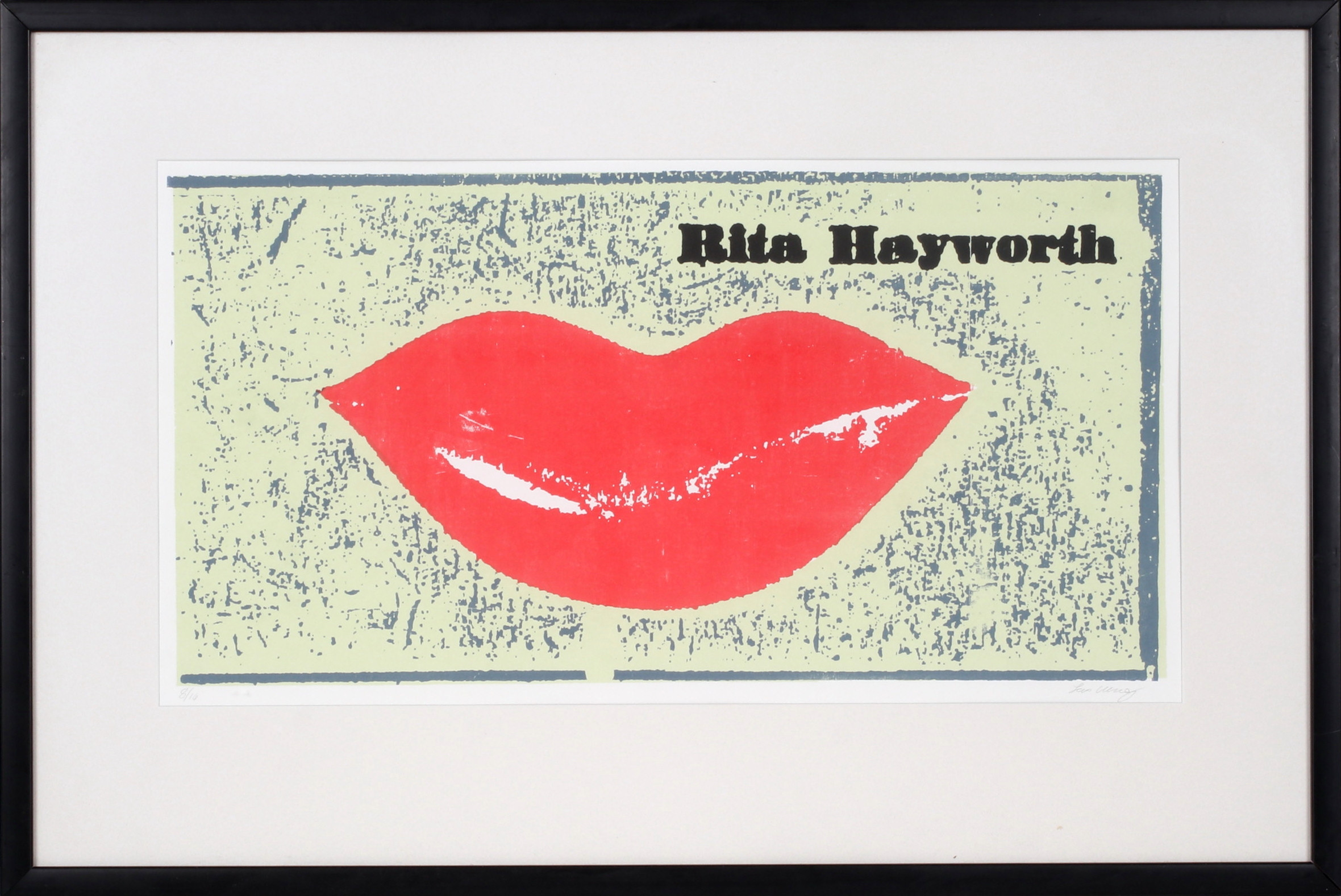 LARS ULLBERG. "Rita Hayworth", seriegrafi, signerad och numrerad 8/16.