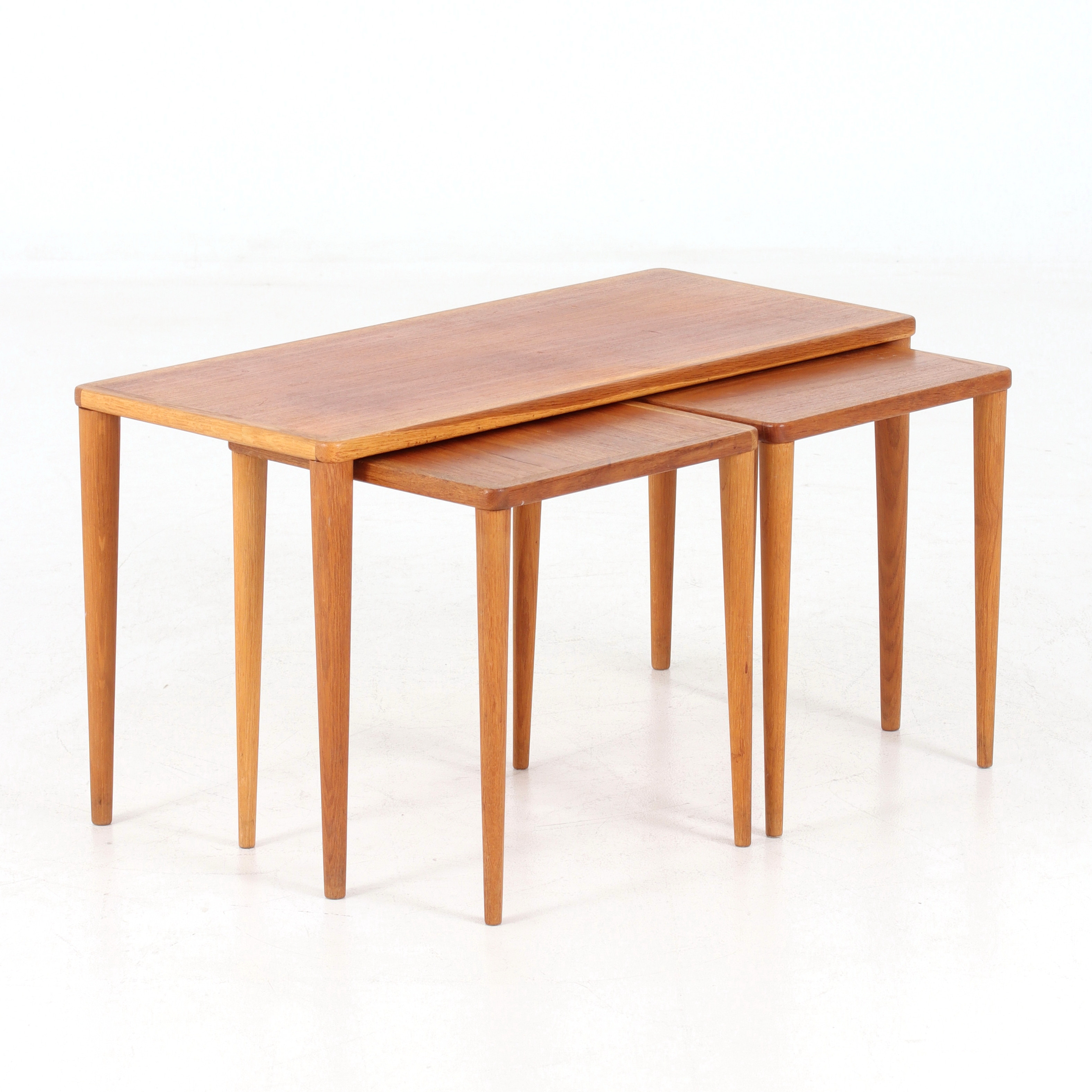SATSBORD, 3 delar, teak, 1950/60-tal.