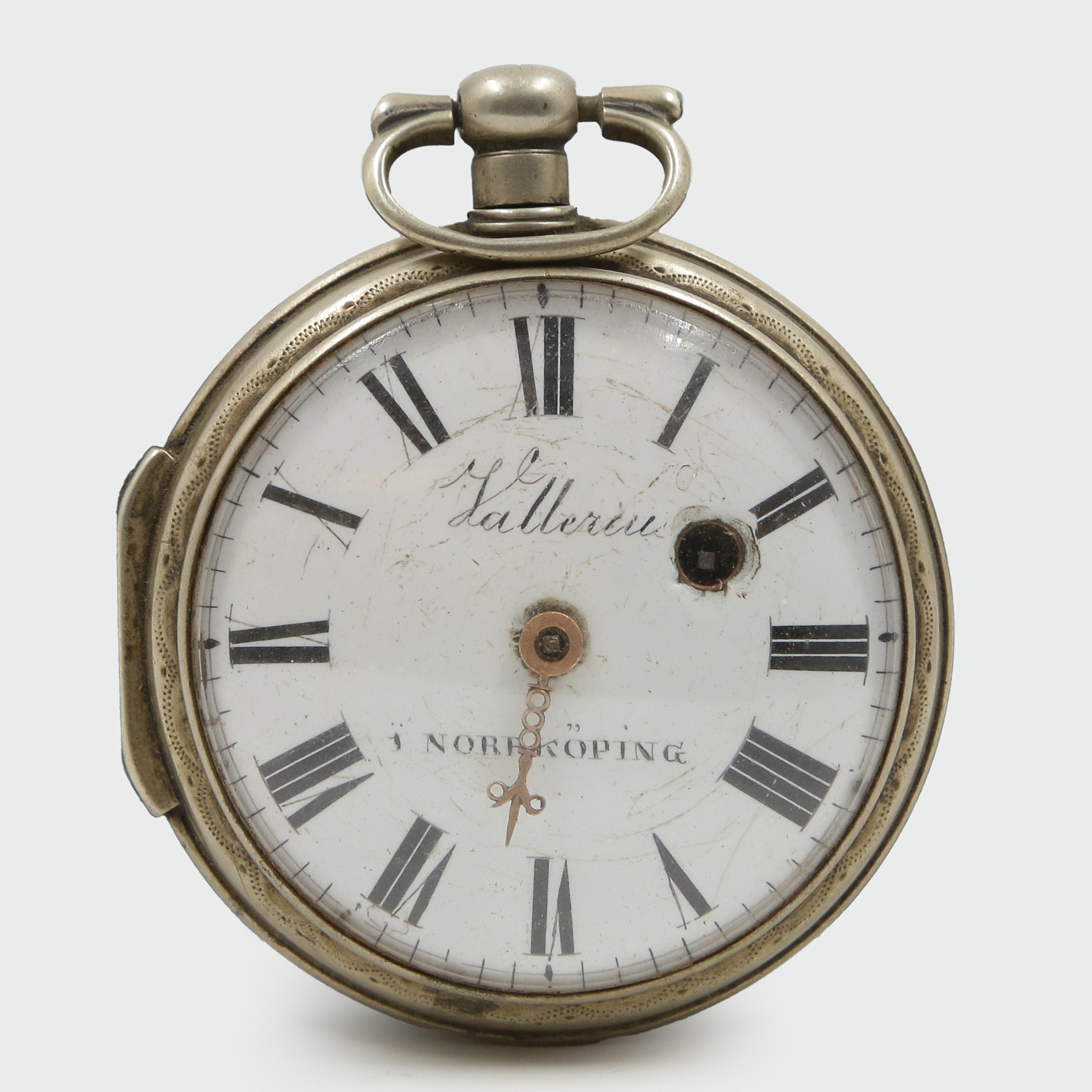 SPINDELUR / FICKUR, WALLERIUS, NORRKÖPING, SILVER, 1700-TAL.