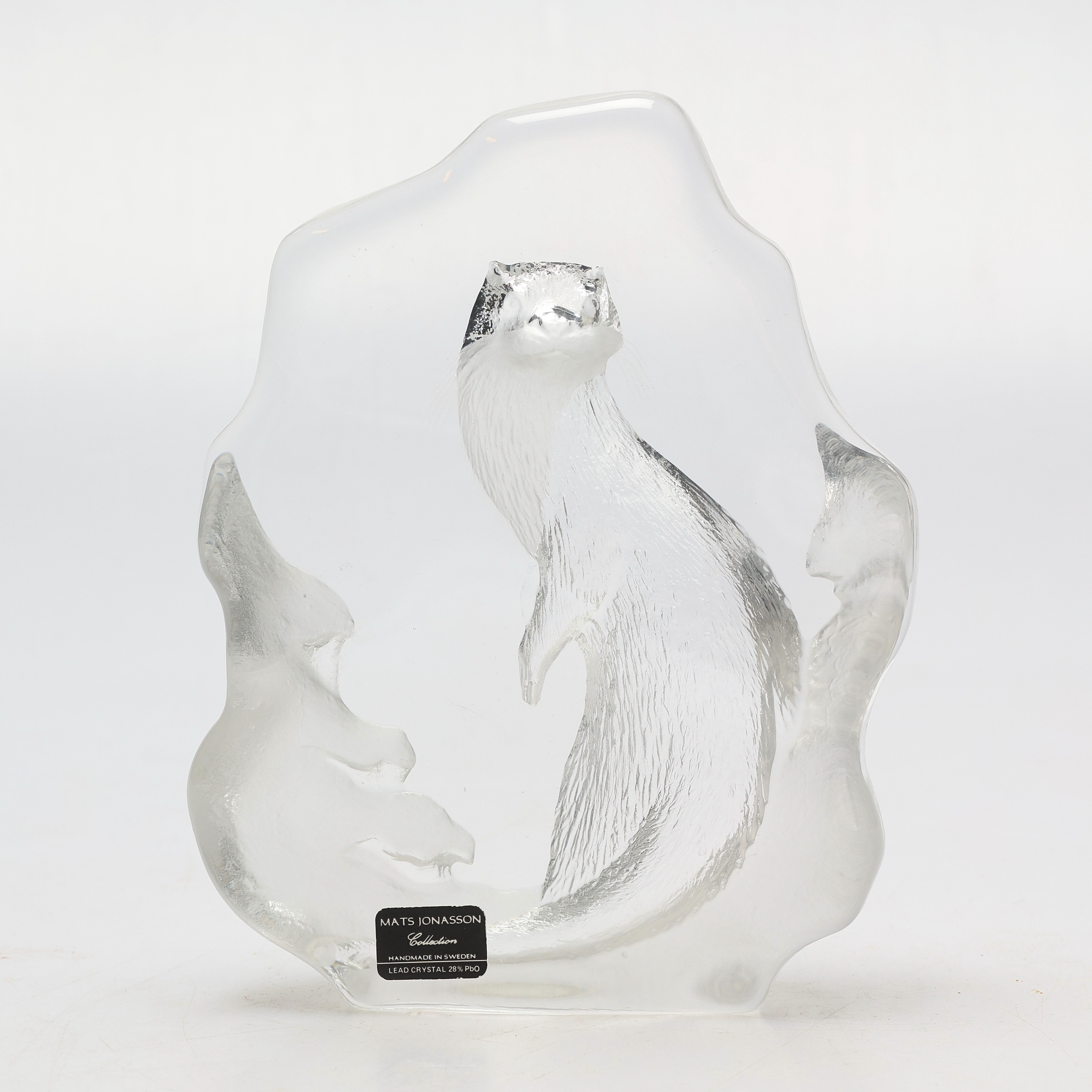 MATS JONASSON. Skulptur, kristall, utter, "Signature Collection", Målerås.