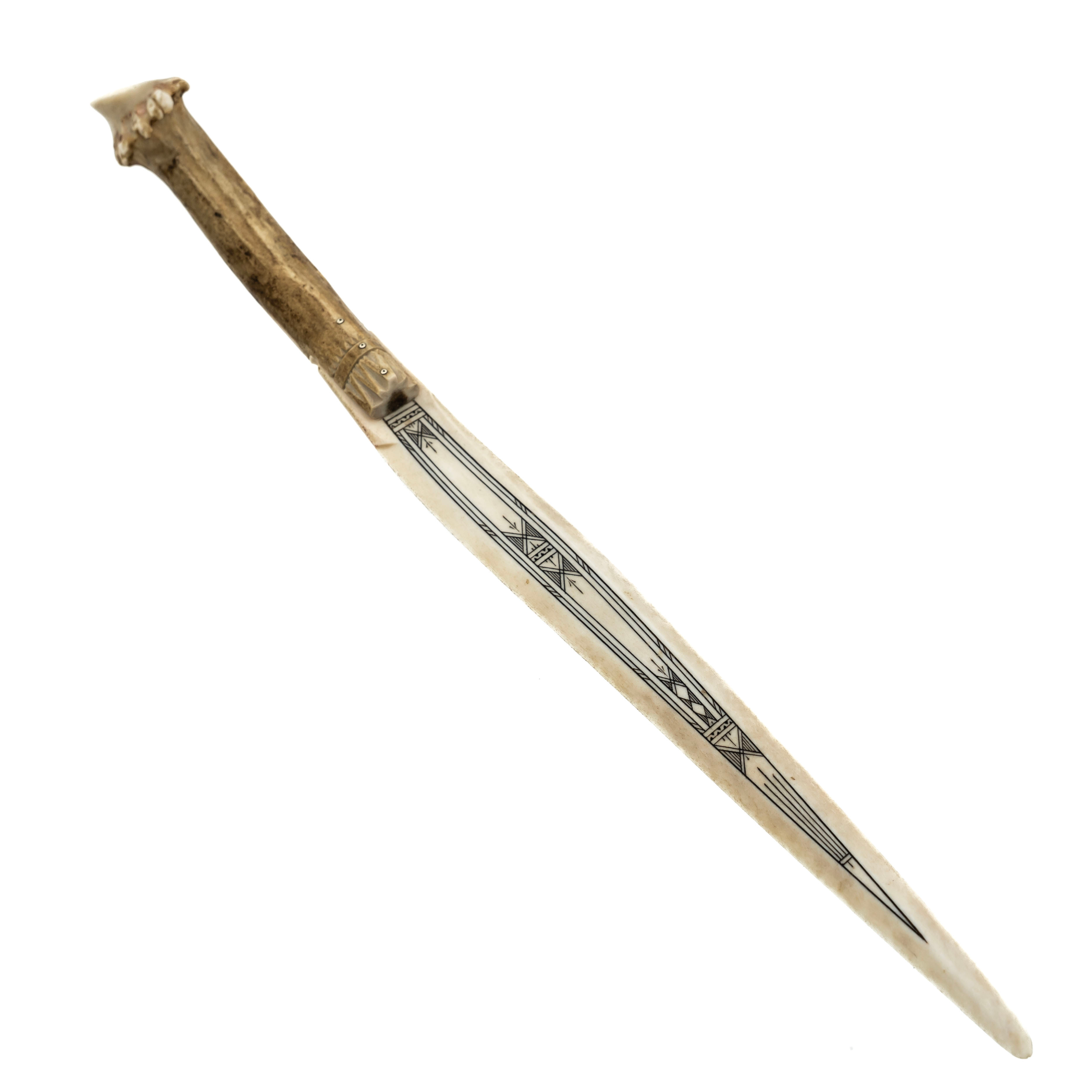 ELIS "KNIV-ELIS" BERGSTRÖM. Brevkniv, Sameslöjd, Signerad 1900-tal.