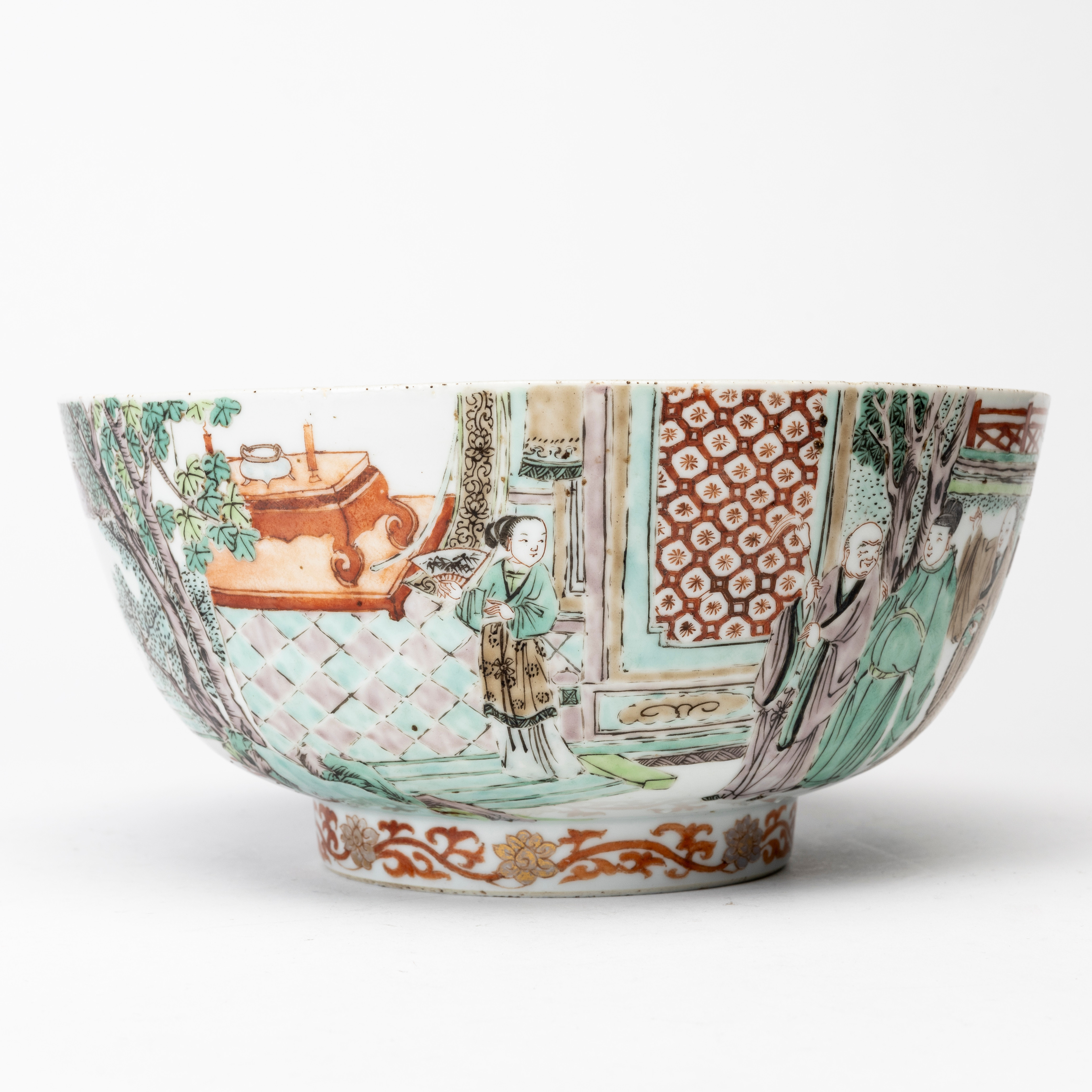 SKÅL, porslin, Famille verte, Kangxi (1662-1722), Kina.