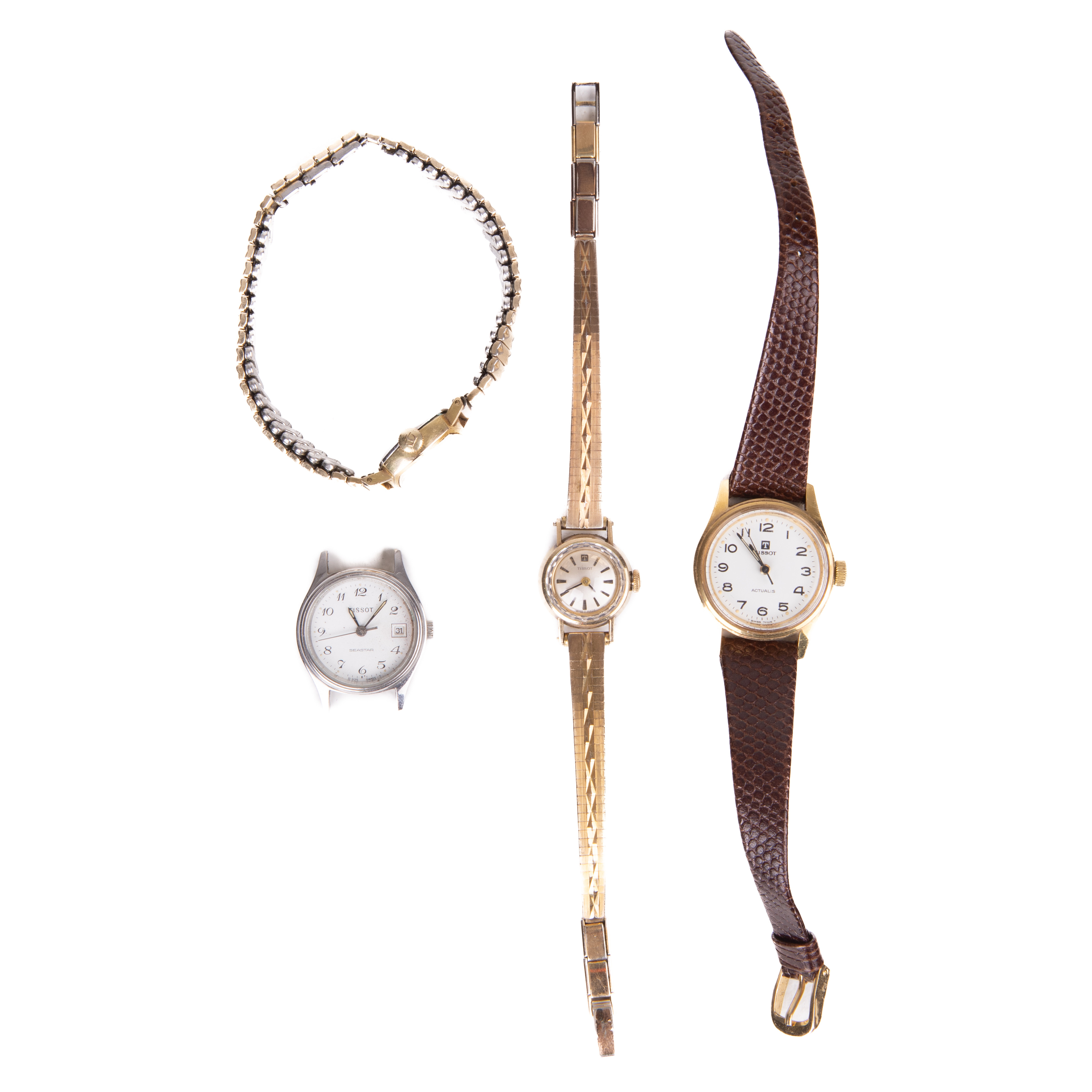 ARMBANDSUR, 4 st, Tissot, Schweiz, 1900-tal.