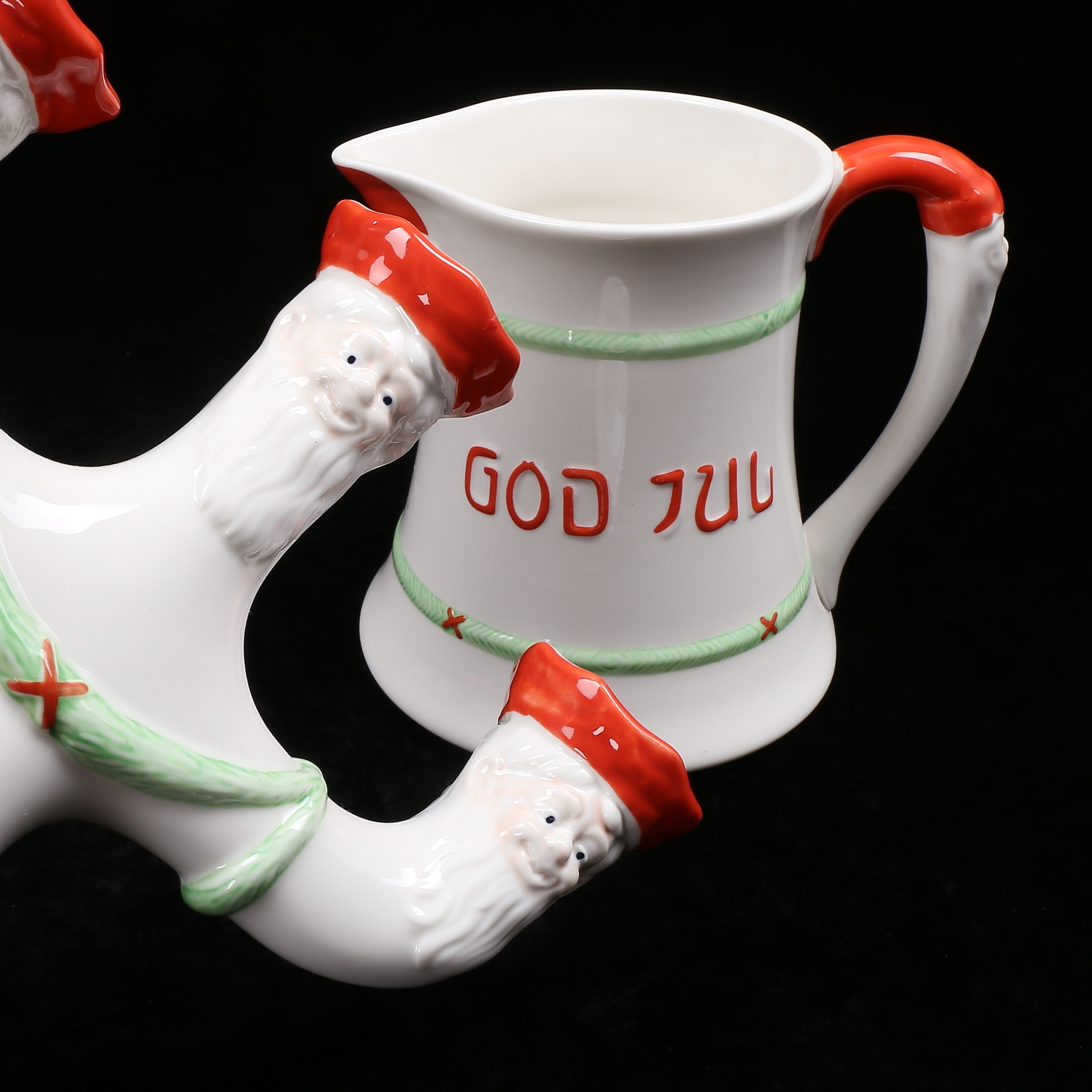 KANNA OCH LJUSSTAKE, "God Jul", Old Gustavsberg/Rörstrand, 1900-talets andra hälft.