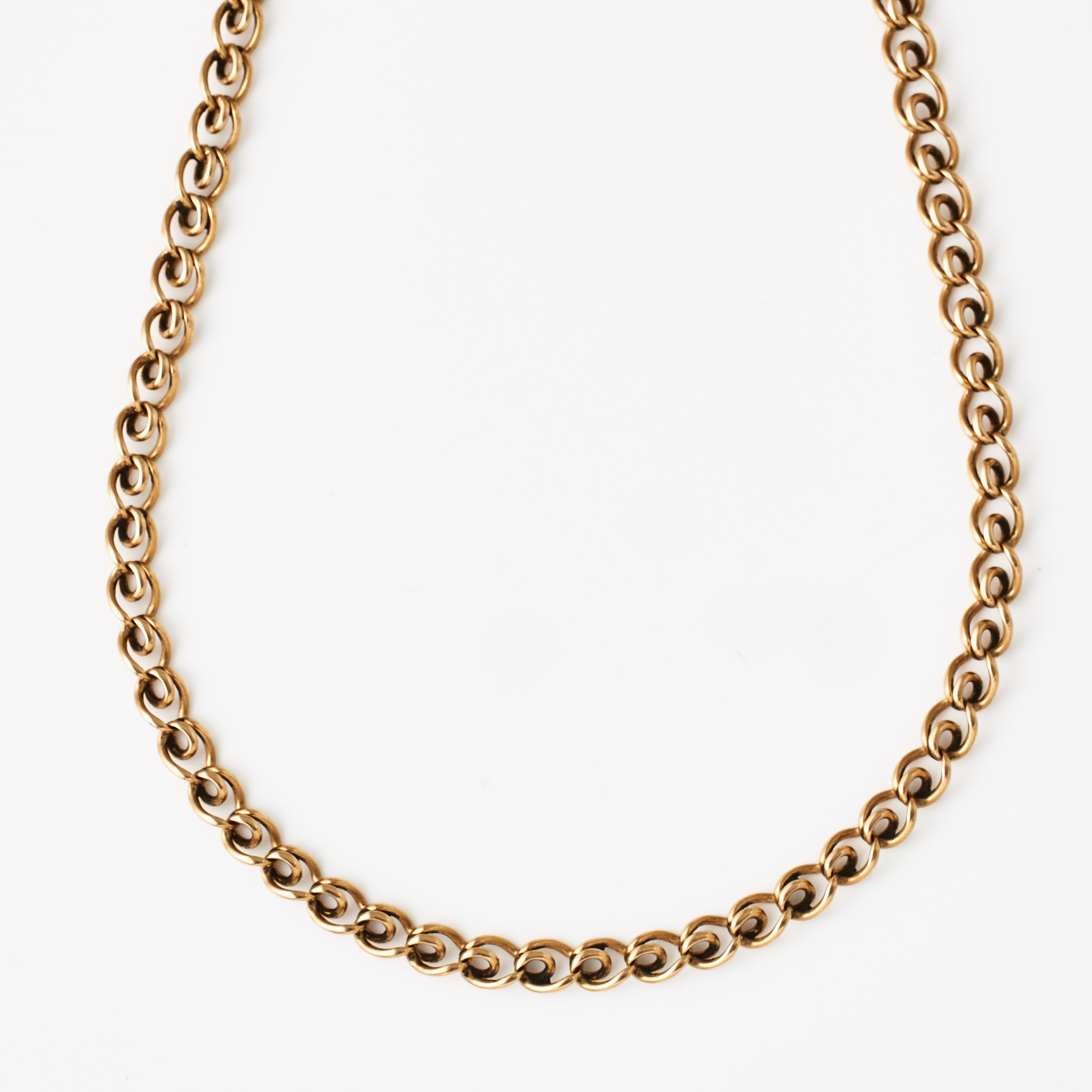 HALSBAND, 18 k guld, fantasilänk, svenska otydliga stämplar, svensk kontrollstämpel.