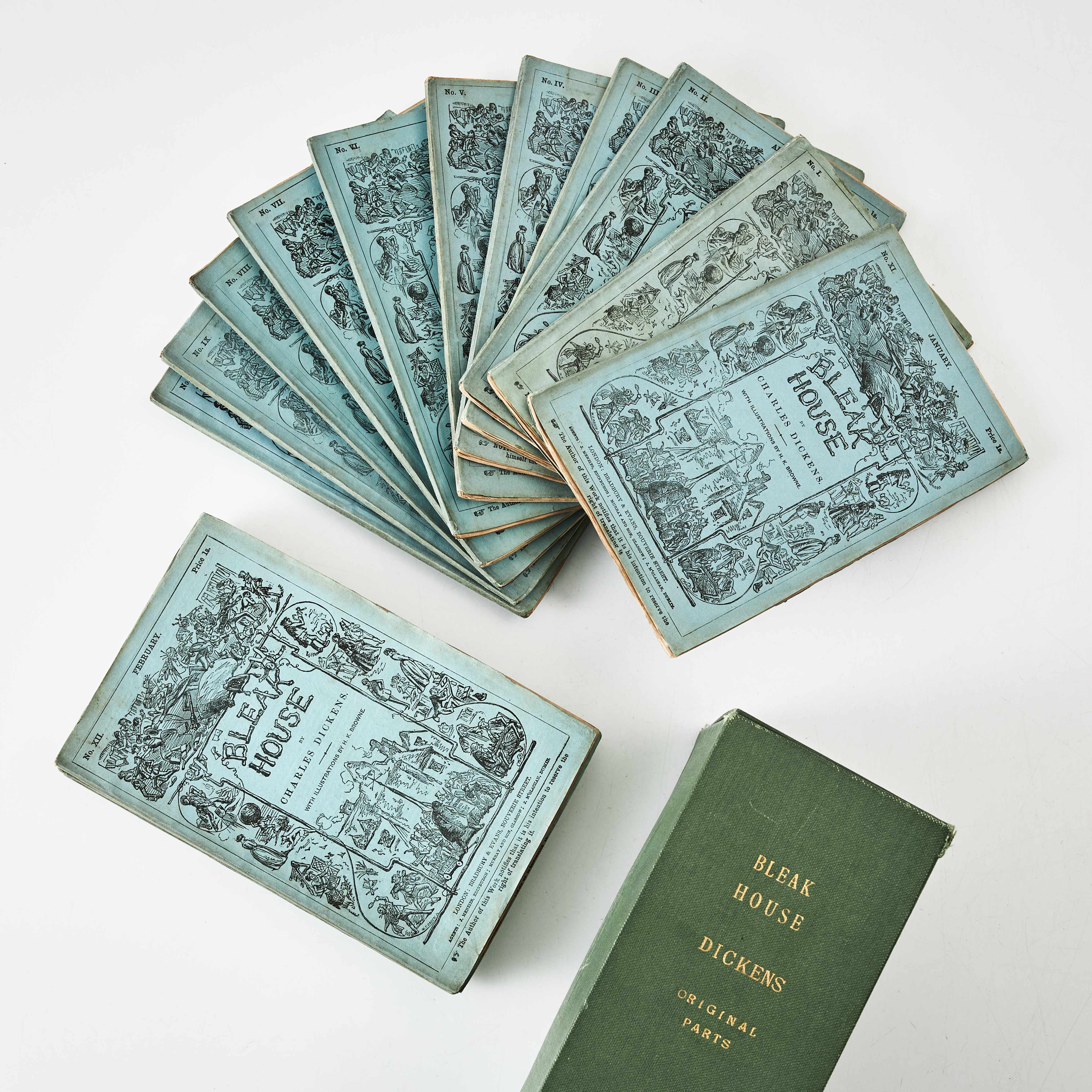 DICKENS, BLEAK HOUSE, 1852-53, FIRST EDITION IN THE ORIGINAL PARTS.