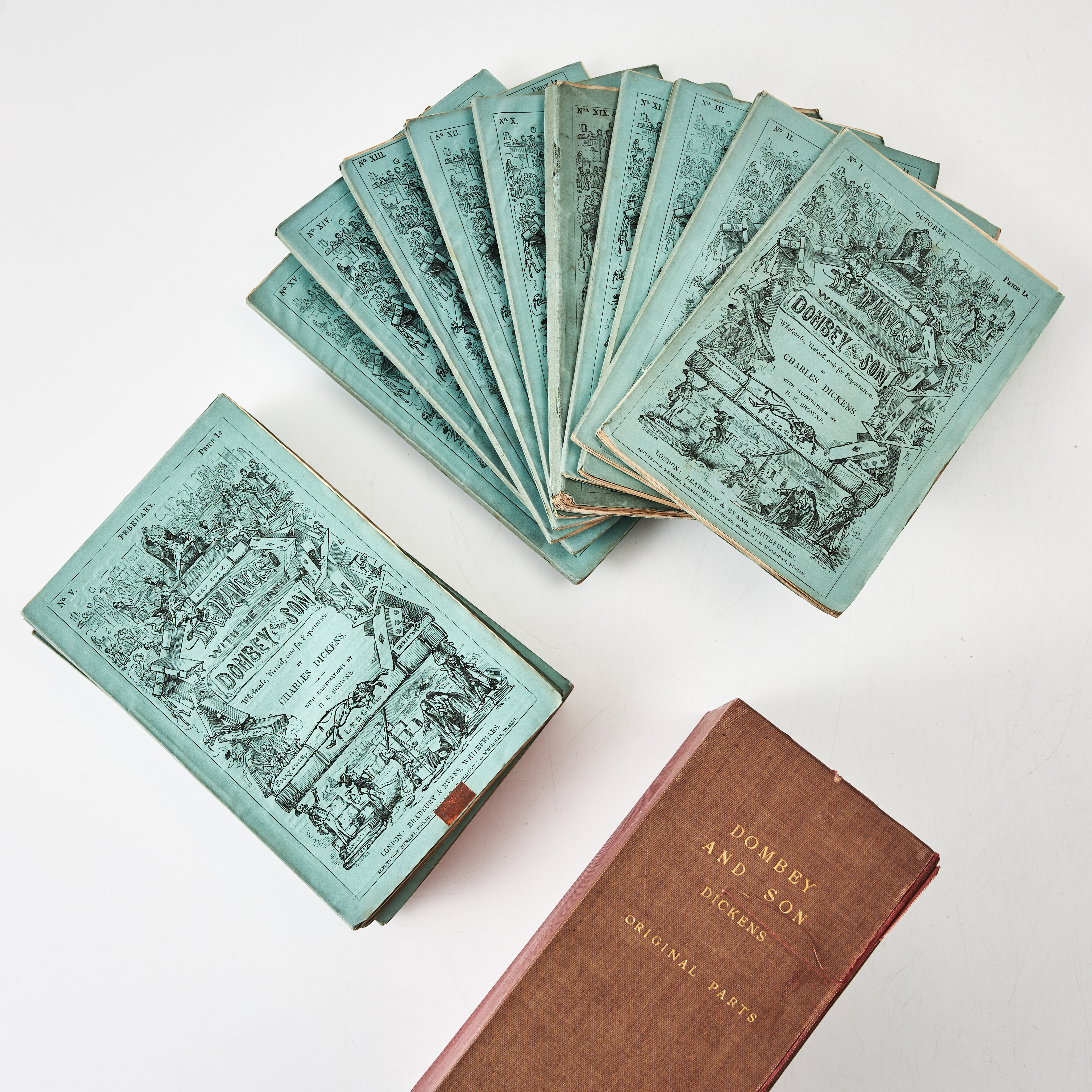 DICKENS DOMBEY AND SON, FIRST EDITION IN ORIGINAL PARTS, 1846-48.