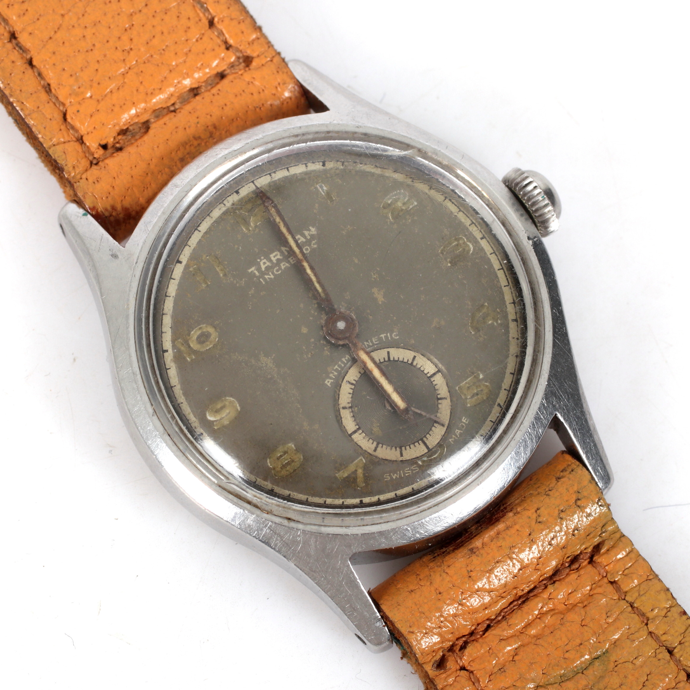 ARMBANDSUR, stål, Tärnan, Schweiz. 1900-talets mitt.