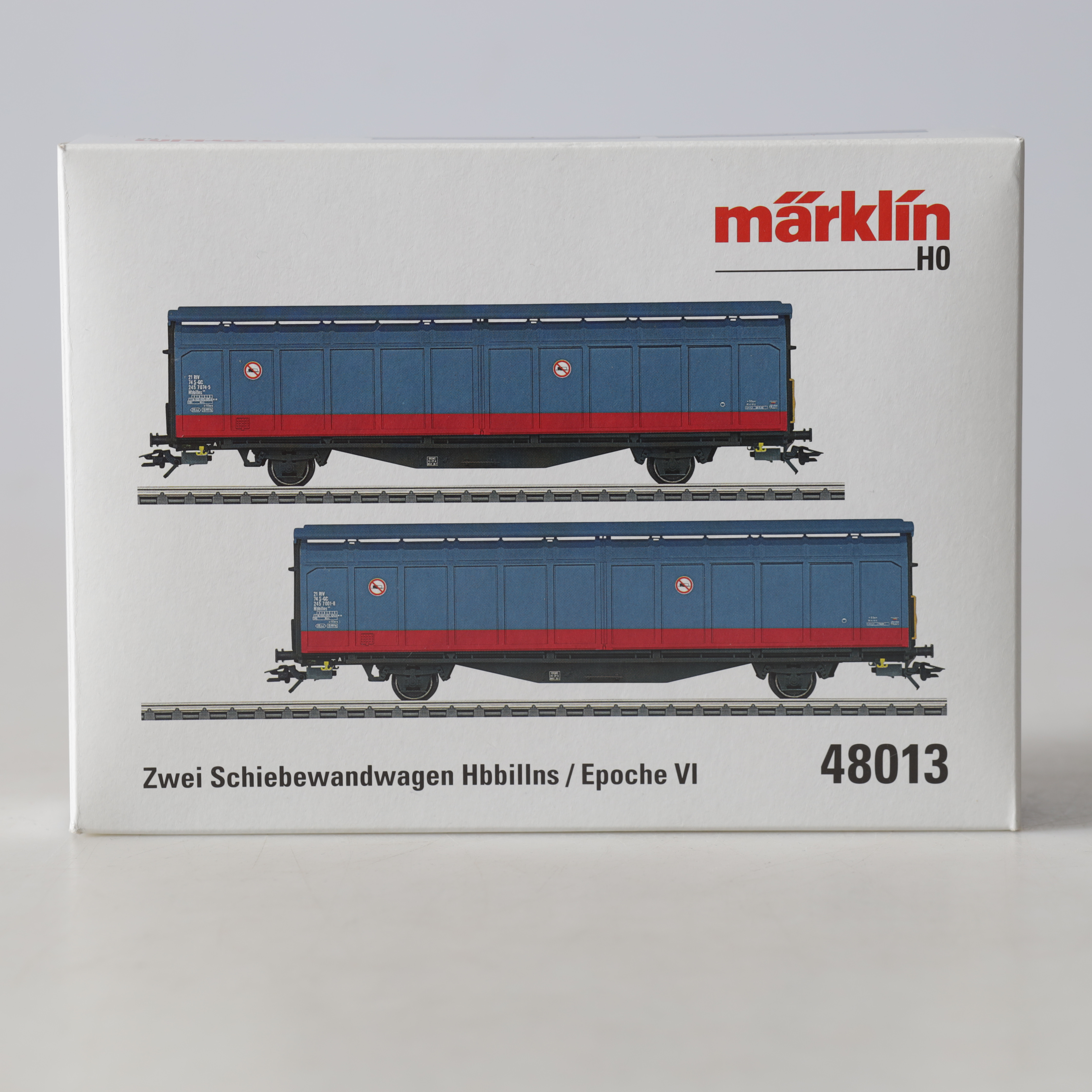 VAGNSET, 48013, H0, Hbbillns sliding walls boxcars, Märklin.