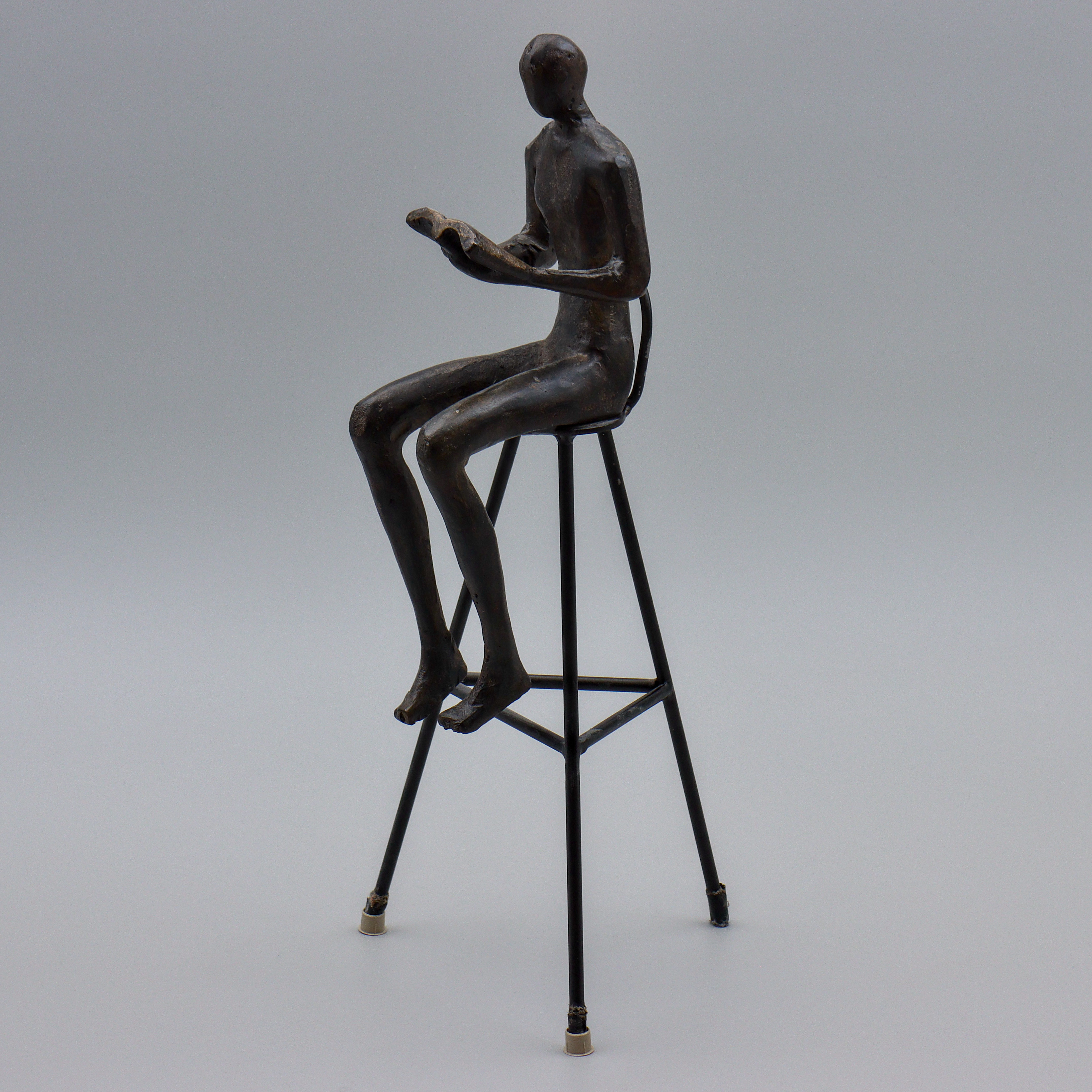 SKULPTUR, RUTH BLOCH STIL, PATINERAD METALL, 1900-TAL.