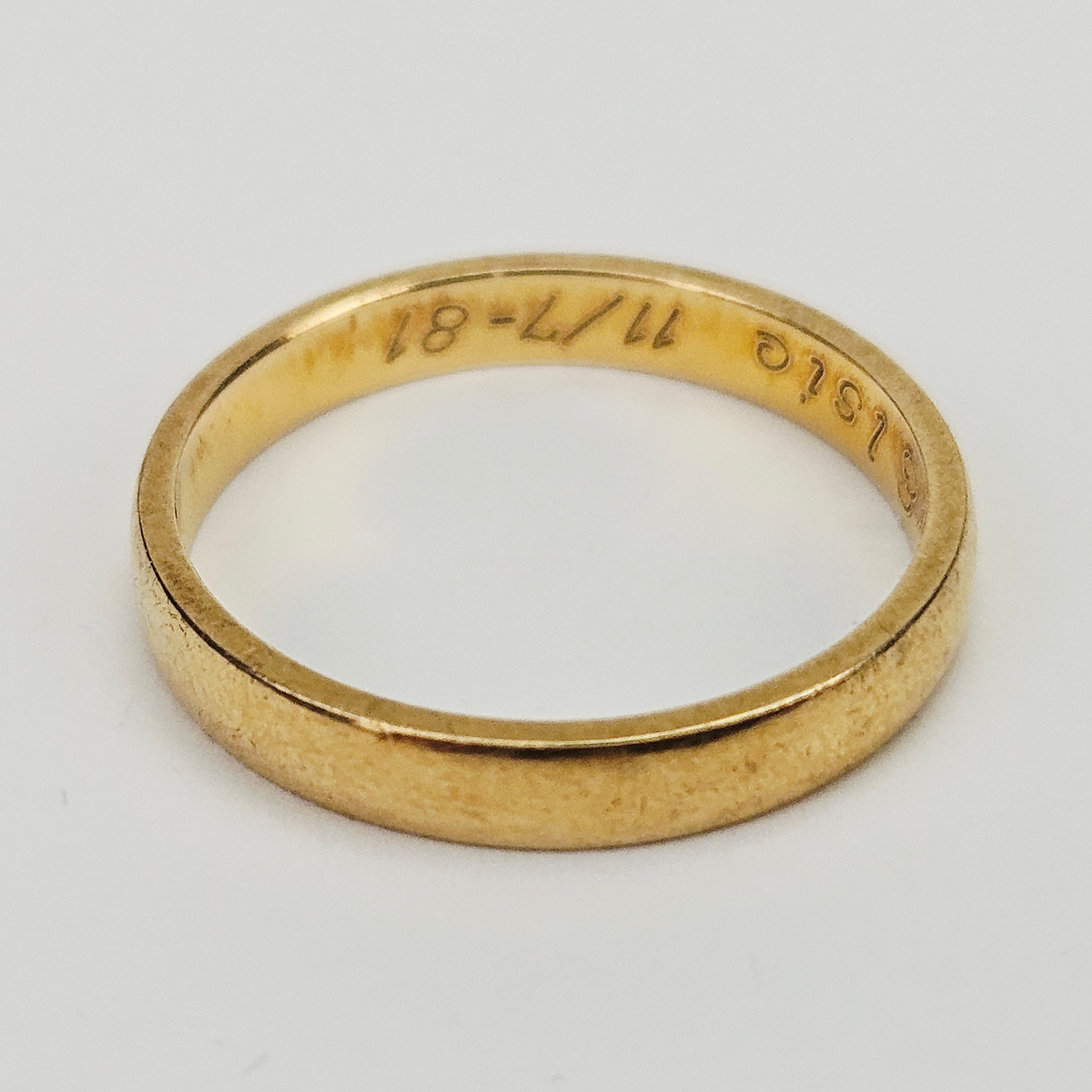 RING, guld, 18K, Nimbus Guldsmedsprodukter, Eskilstuna 1981, vikt ca. 2,4 gram.
