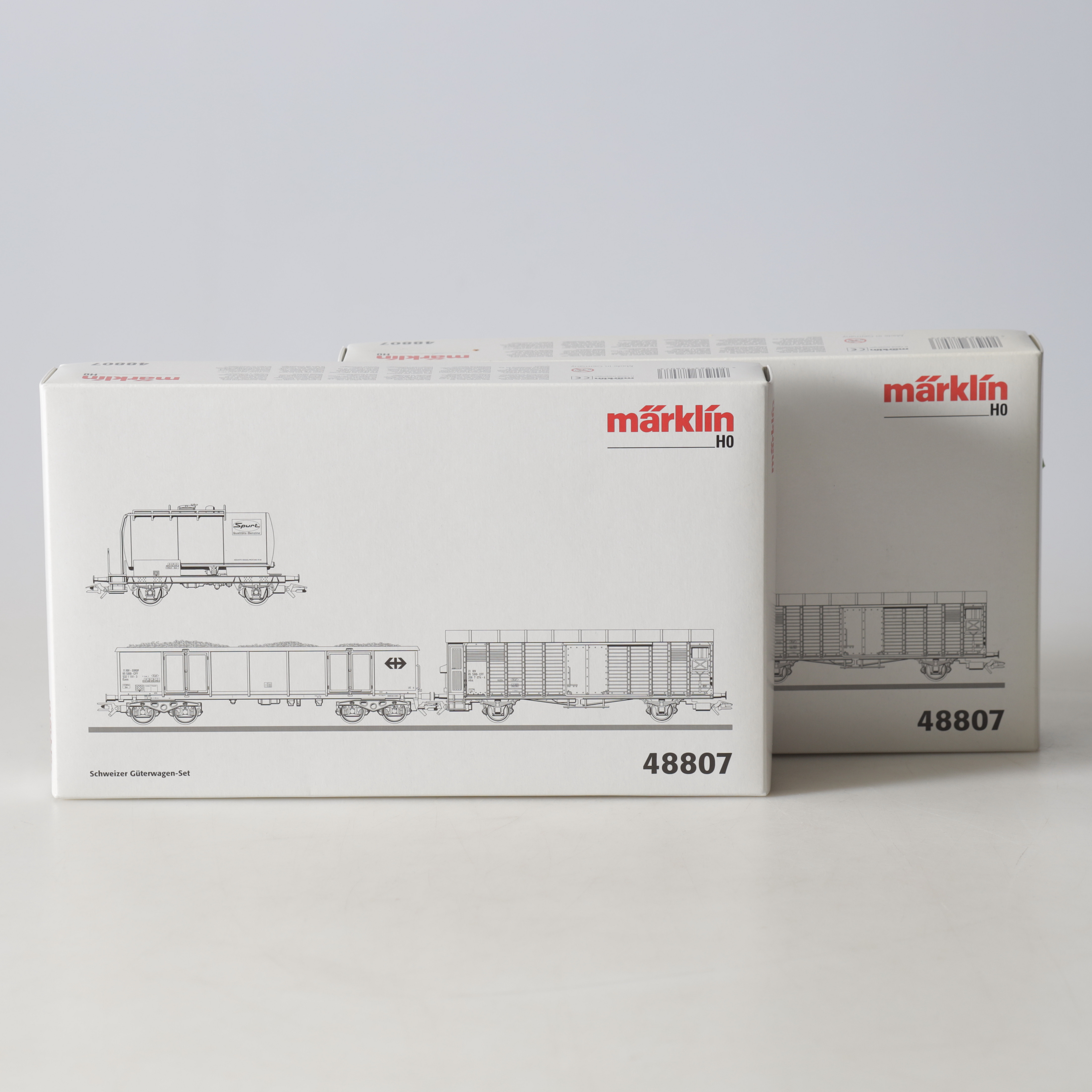 VAGNSET, 2 st. 48807, H0, Swiss freight car set, Märklin.