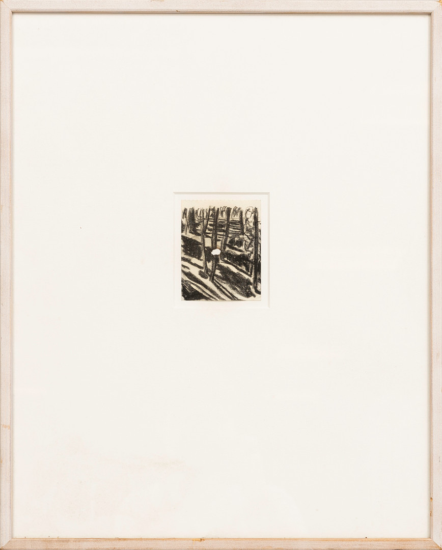 JIRI GEORG DOKOUPIL (TJECKIEN, FÖDD 1954). utan titel, kolteckning, signerad.