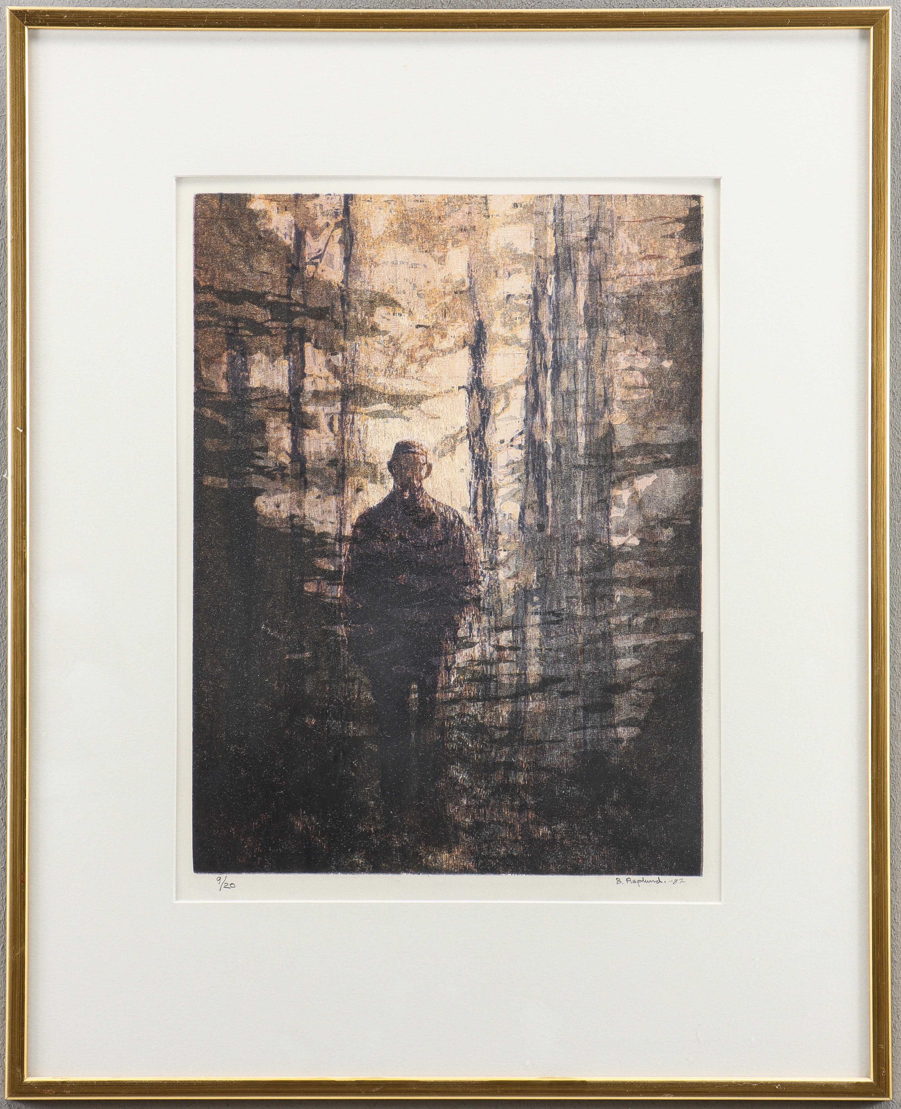 BENGT ASPLUND. "Man i skogen II".
