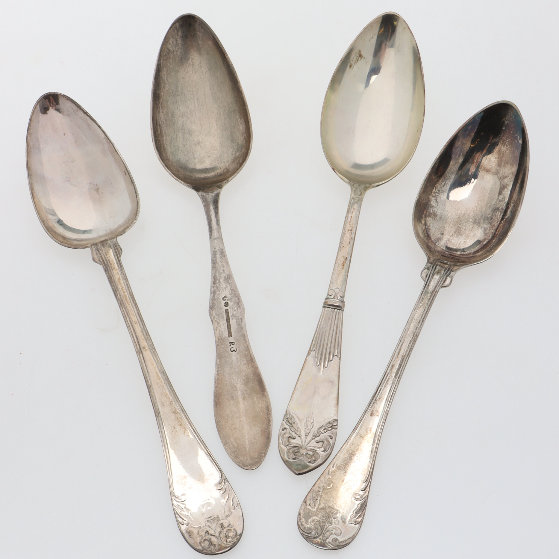 MATSKEDAR, 4 st, silver, 1800/1900-tal.
