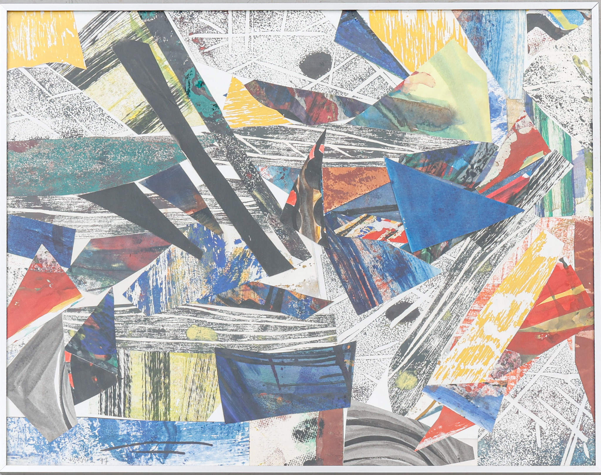 OIDENTIFIERAD KONSTNÄR. Blandteknik/Collage, signerad Vera -97.