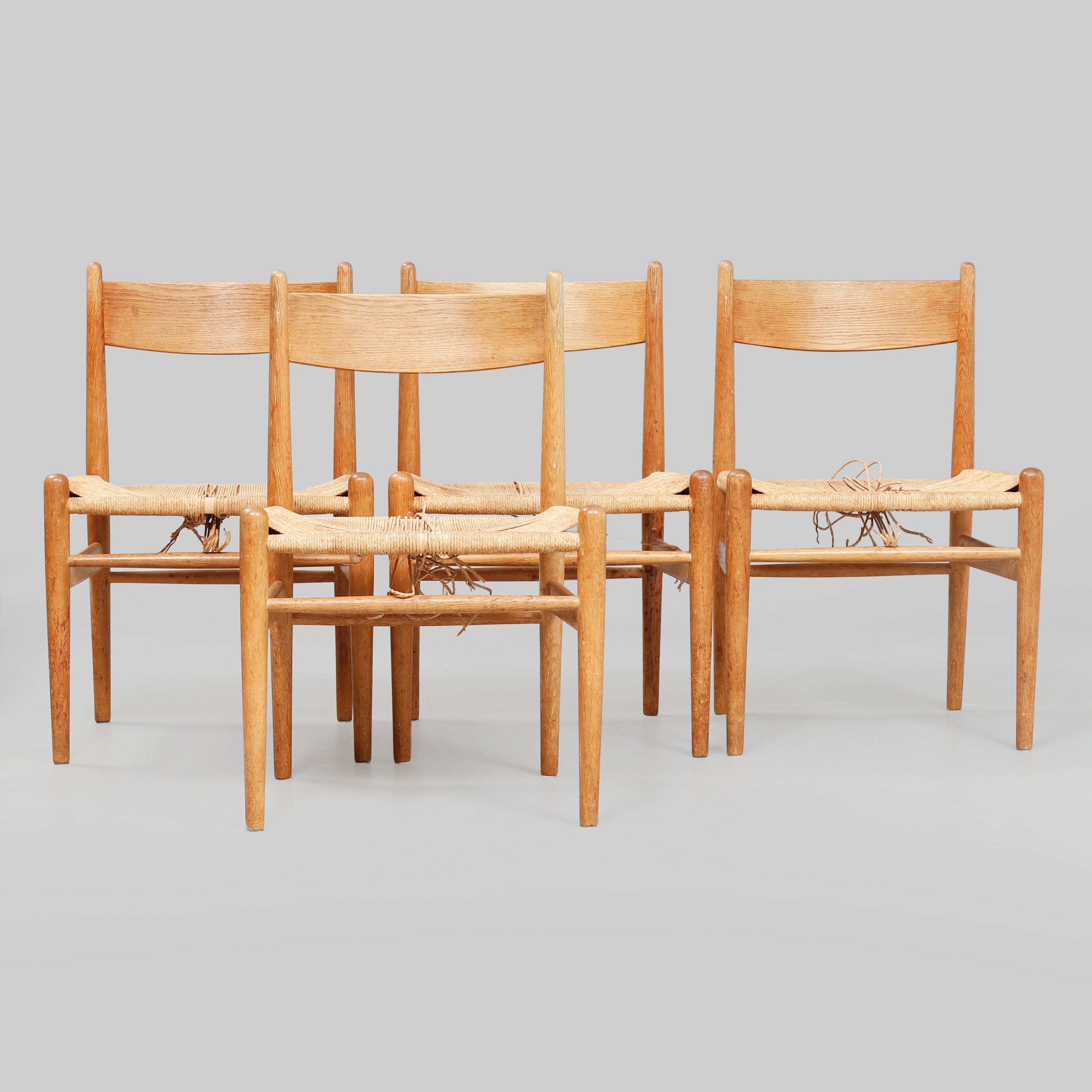 HANS J WEGNER. Stolar, 4 st, "CH36", Carl Hansen.