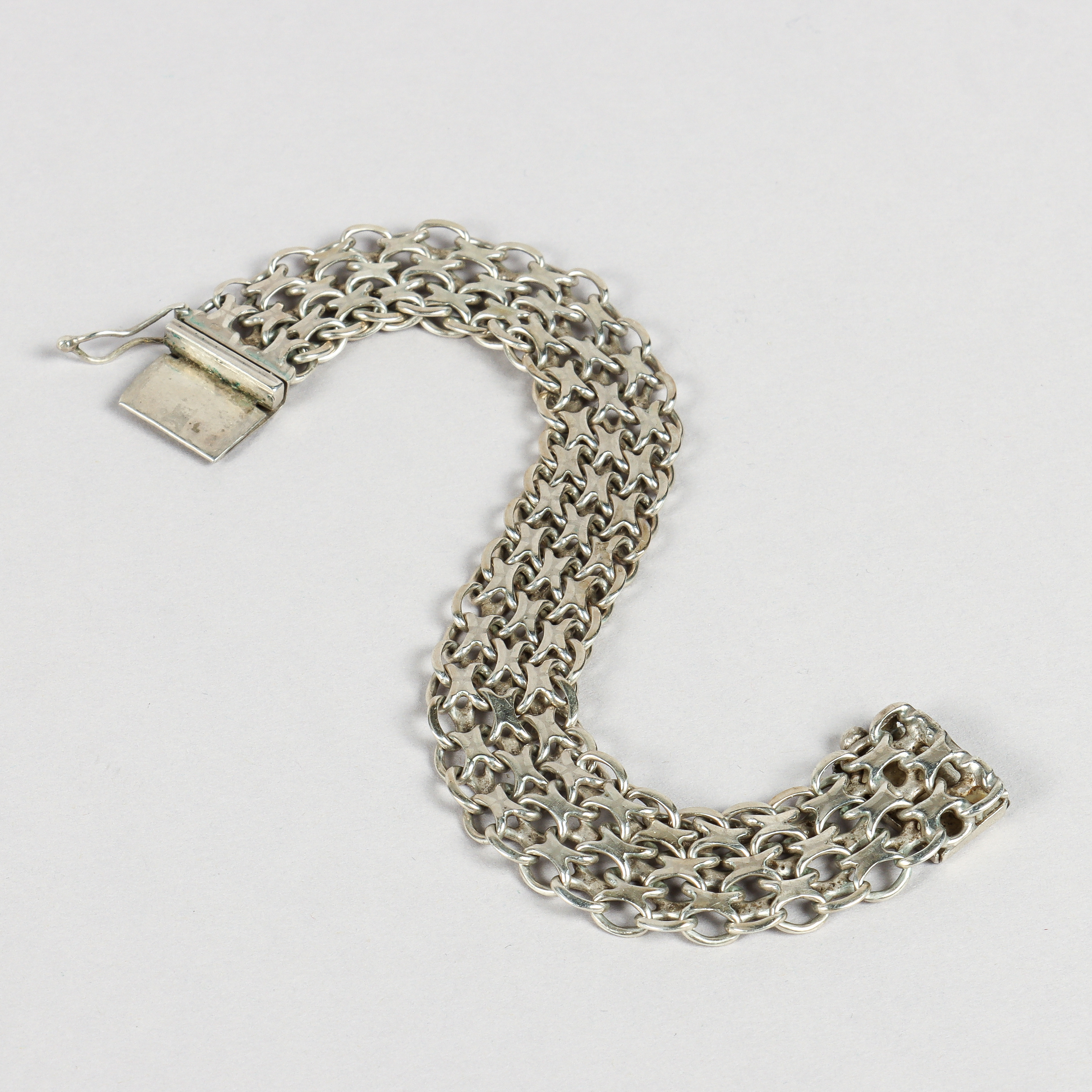 ARMBAND X-länk, silver.